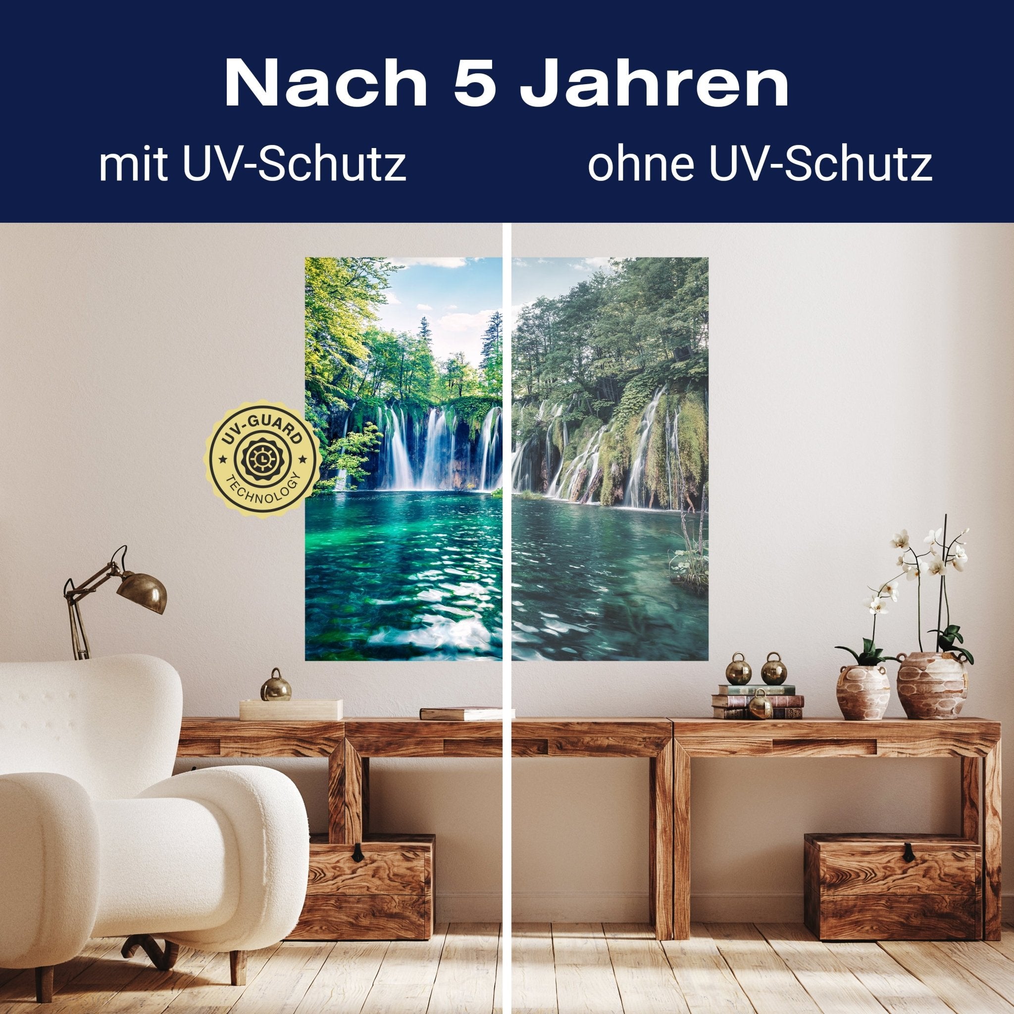 Quadratische Fototapete Wasserfall mit See M0062 - Bild 9 Quadratische Fototapete Wasserfall mit See M0062 - Bild 9