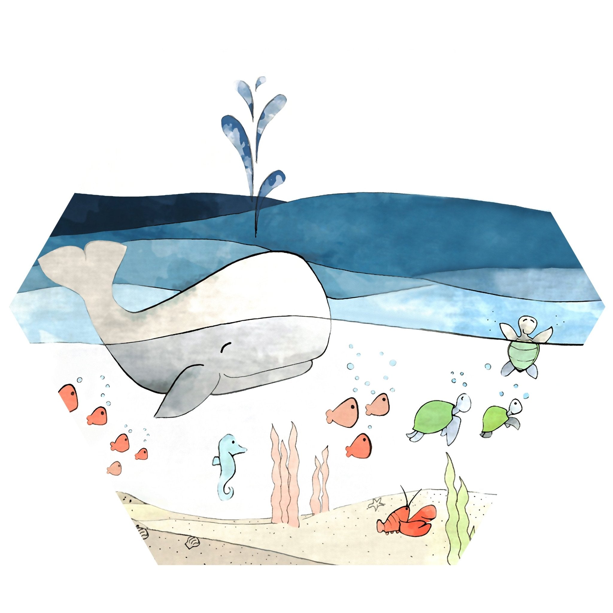 Hexagon-Fototapete Wal Schildkröte Meer M0063 - Bild 11 Hexagon-Fototapete Wal Schildkröte Meer M0063 - Bild 11