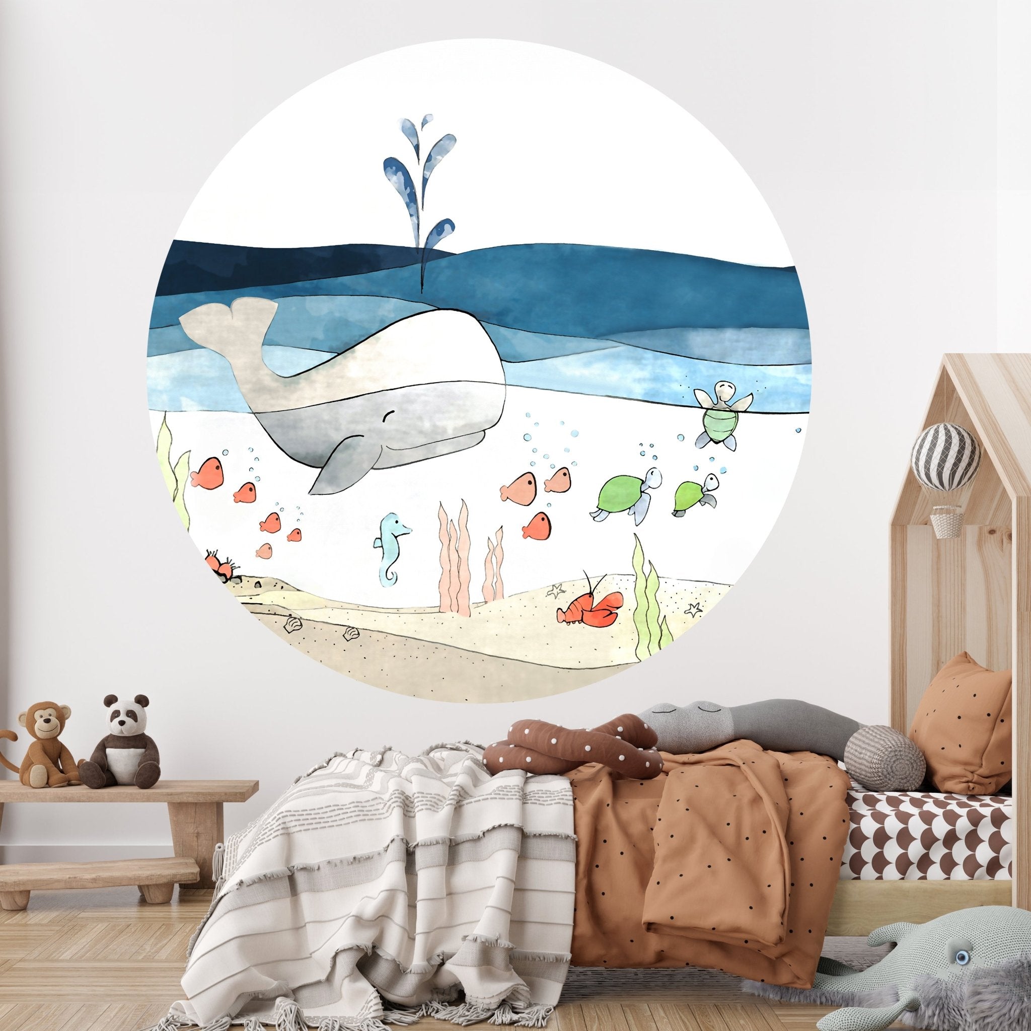 Runde Fototapete Wal Schildkröte Meer M0063 - Bild 2 Runde Fototapete Wal Schildkröte Meer M0063 - Bild 2