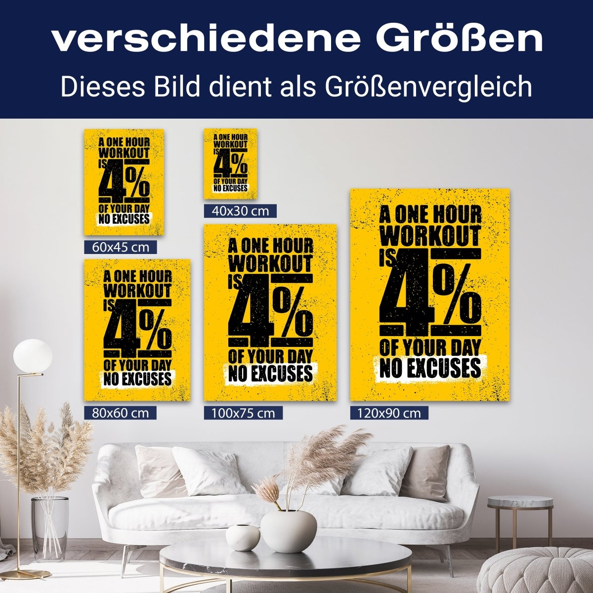 Leinwandbild Motivation, Hochformat, one hour M0066 kaufen - Bild 8 Leinwandbild Motivation, Hochformat, one hour M0066 kaufen - Bild 8