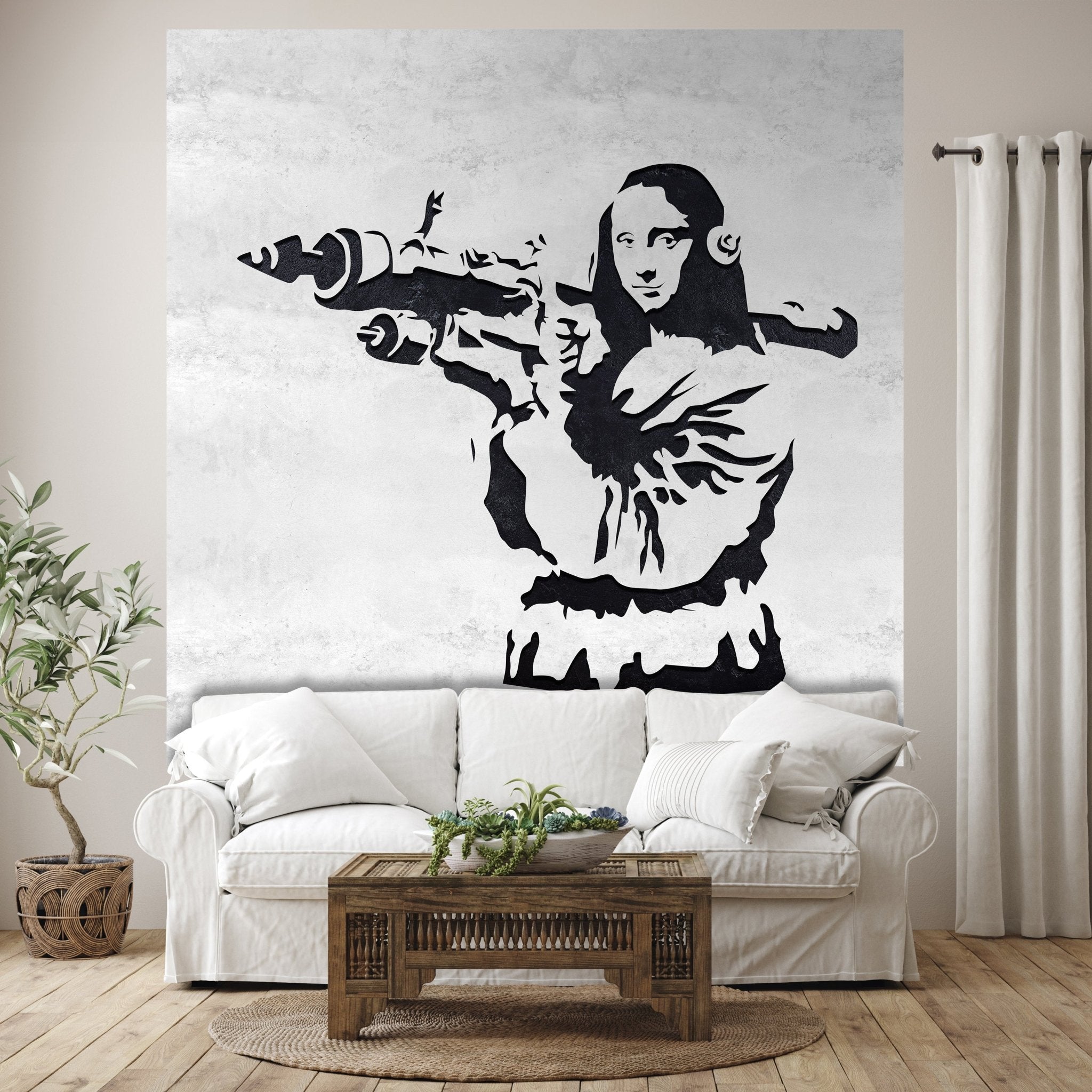 Quadratische Fototapete Banksy Street Art M0069 - Bild 1 Quadratische Fototapete Banksy Street Art M0069 - Bild 1