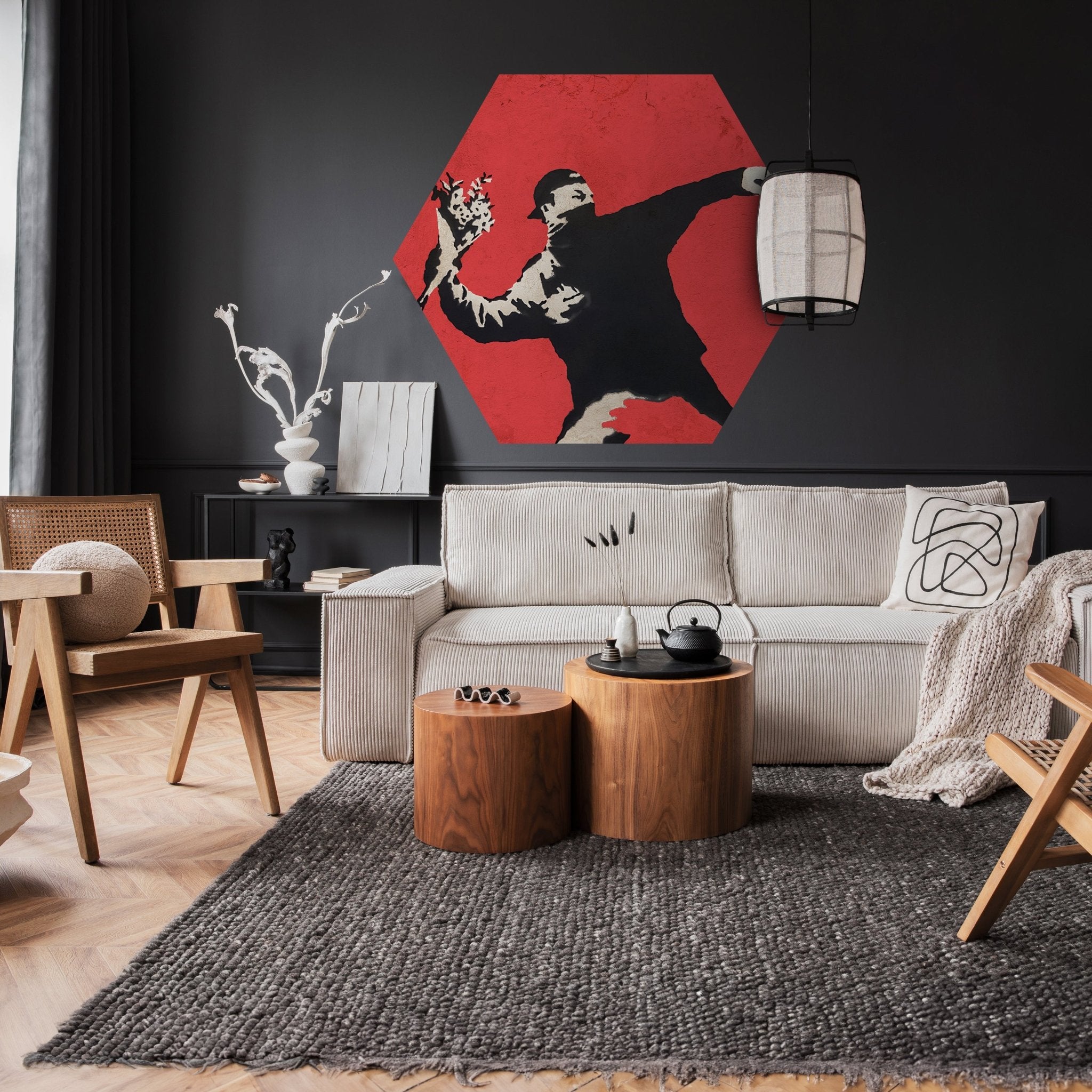 Hexagon-Fototapete Banksy Street Art M0070 - Bild 2 Hexagon-Fototapete Banksy Street Art M0070 - Bild 2