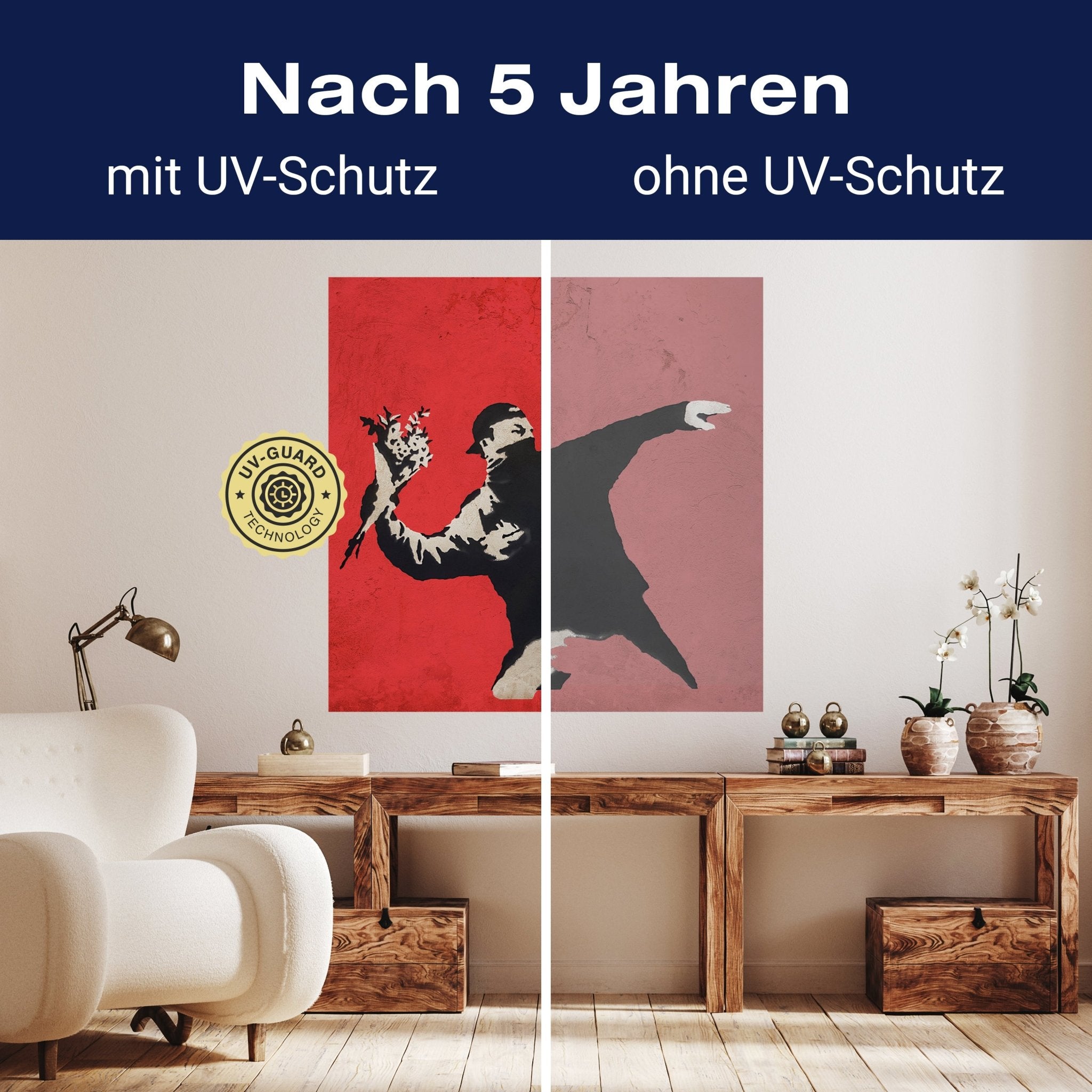 Quadratische Fototapete Banksy Street Art M0070 - Bild 9 Quadratische Fototapete Banksy Street Art M0070 - Bild 9