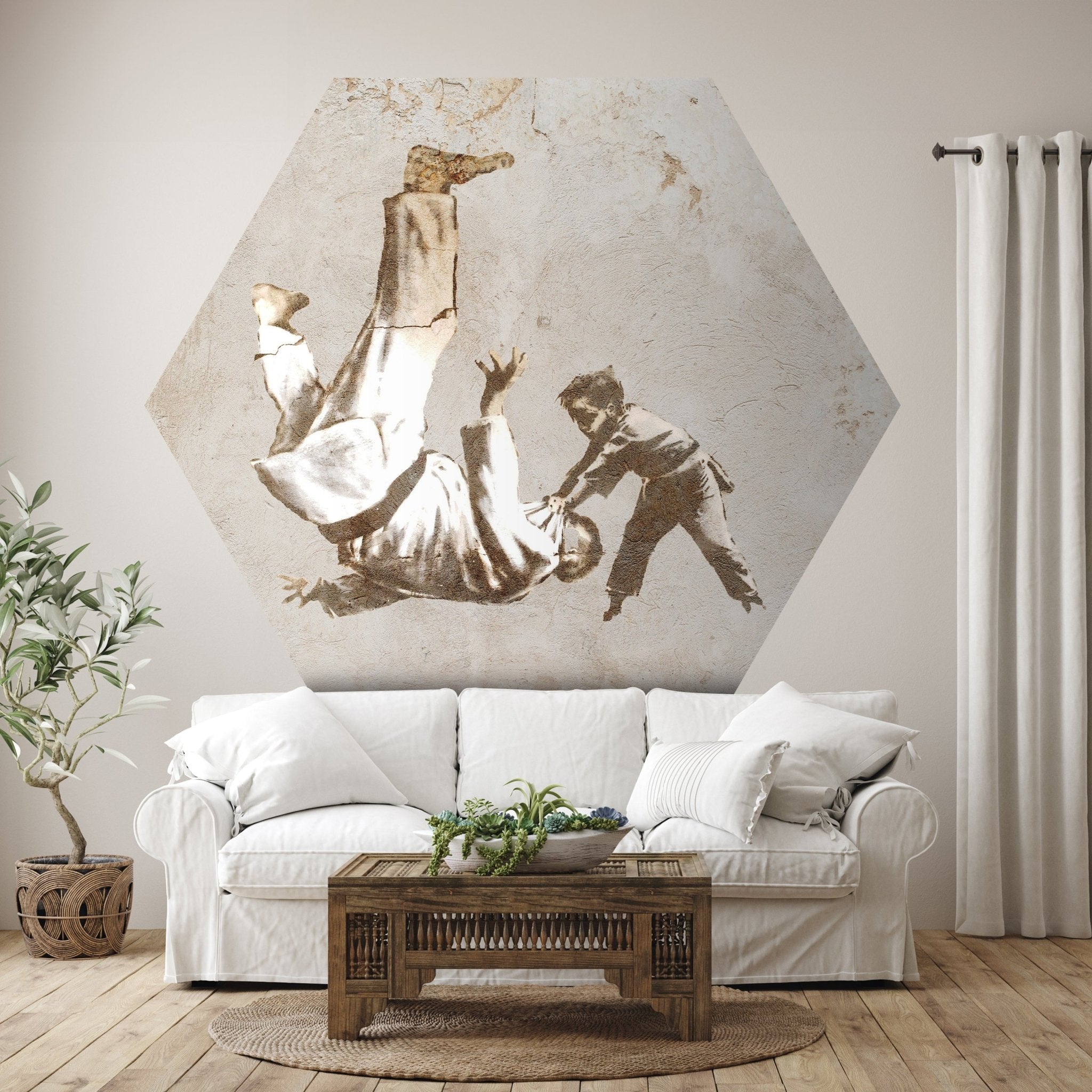 Hexagon-Fototapete Banksy M0072 - Bild 1 Hexagon-Fototapete Banksy M0072 - Bild 1