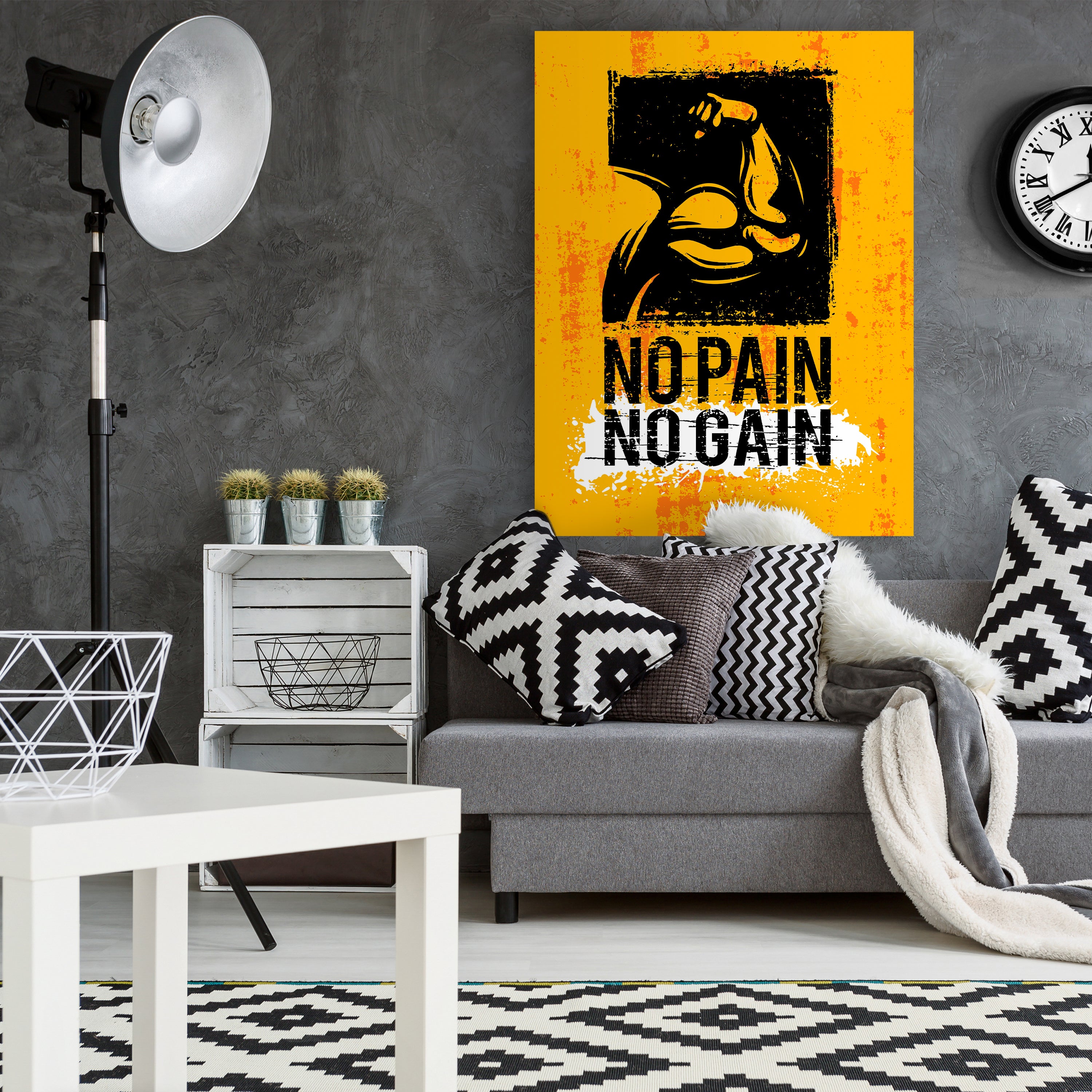 Leinwandbild Motivation, Hochformat, Pain & Gain M0073 kaufen - Bild 2 Leinwandbild Motivation, Hochformat, Pain & Gain M0073 kaufen - Bild 2