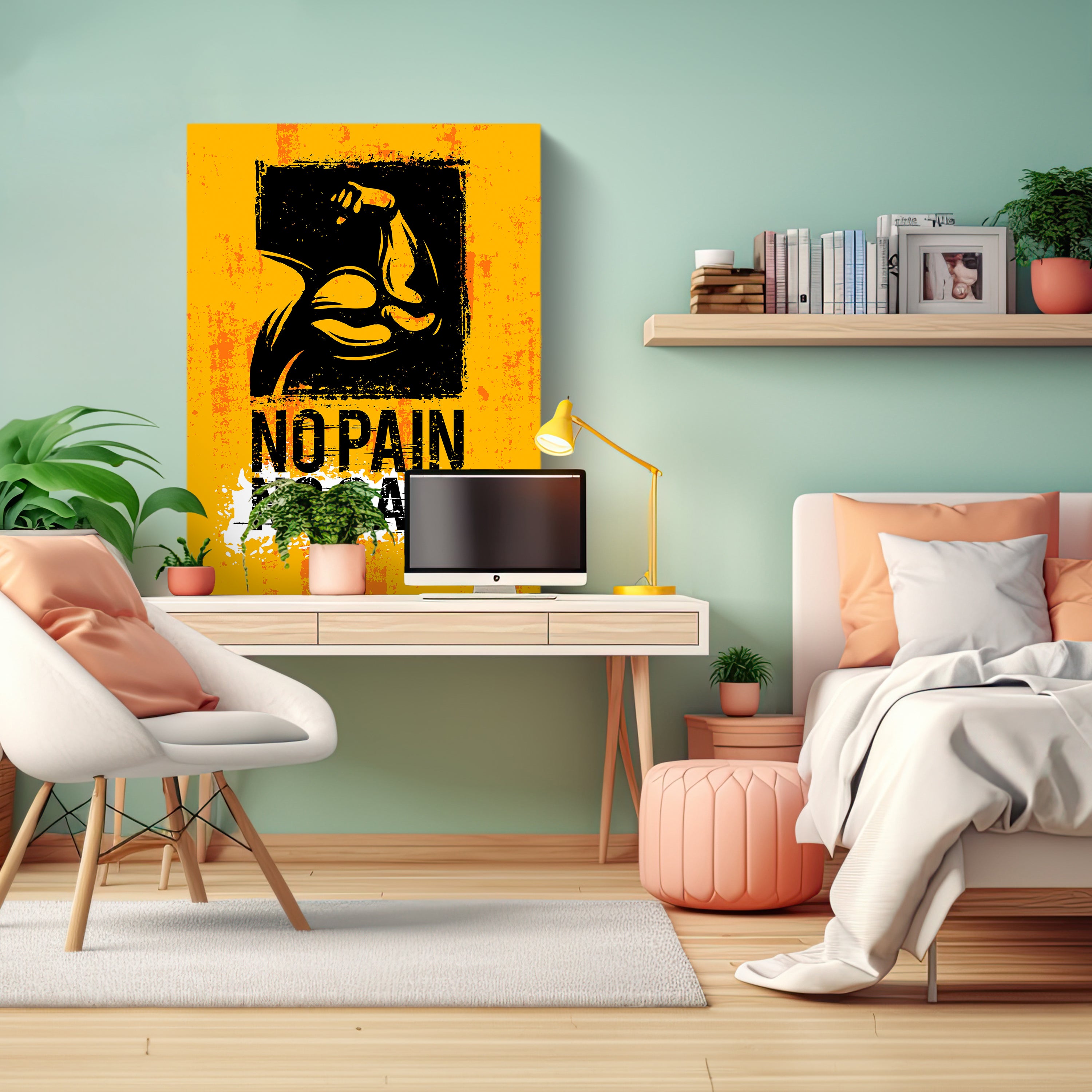 Leinwandbild Motivation, Hochformat, Pain & Gain M0073 kaufen - Bild 3 Leinwandbild Motivation, Hochformat, Pain & Gain M0073 kaufen - Bild 3