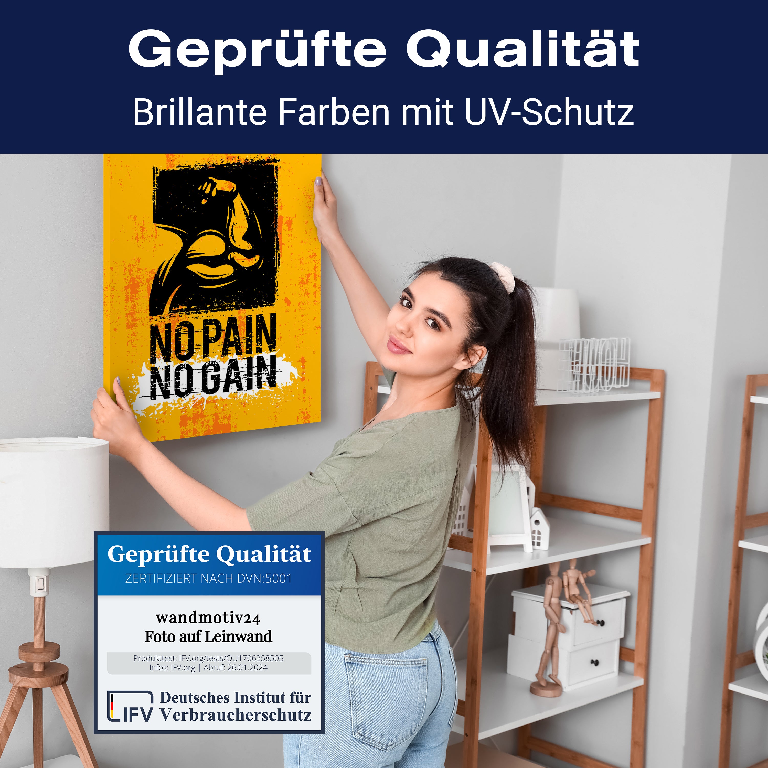 Leinwandbild Motivation, Hochformat, Pain & Gain M0073 kaufen - Bild 4 Leinwandbild Motivation, Hochformat, Pain & Gain M0073 kaufen - Bild 4