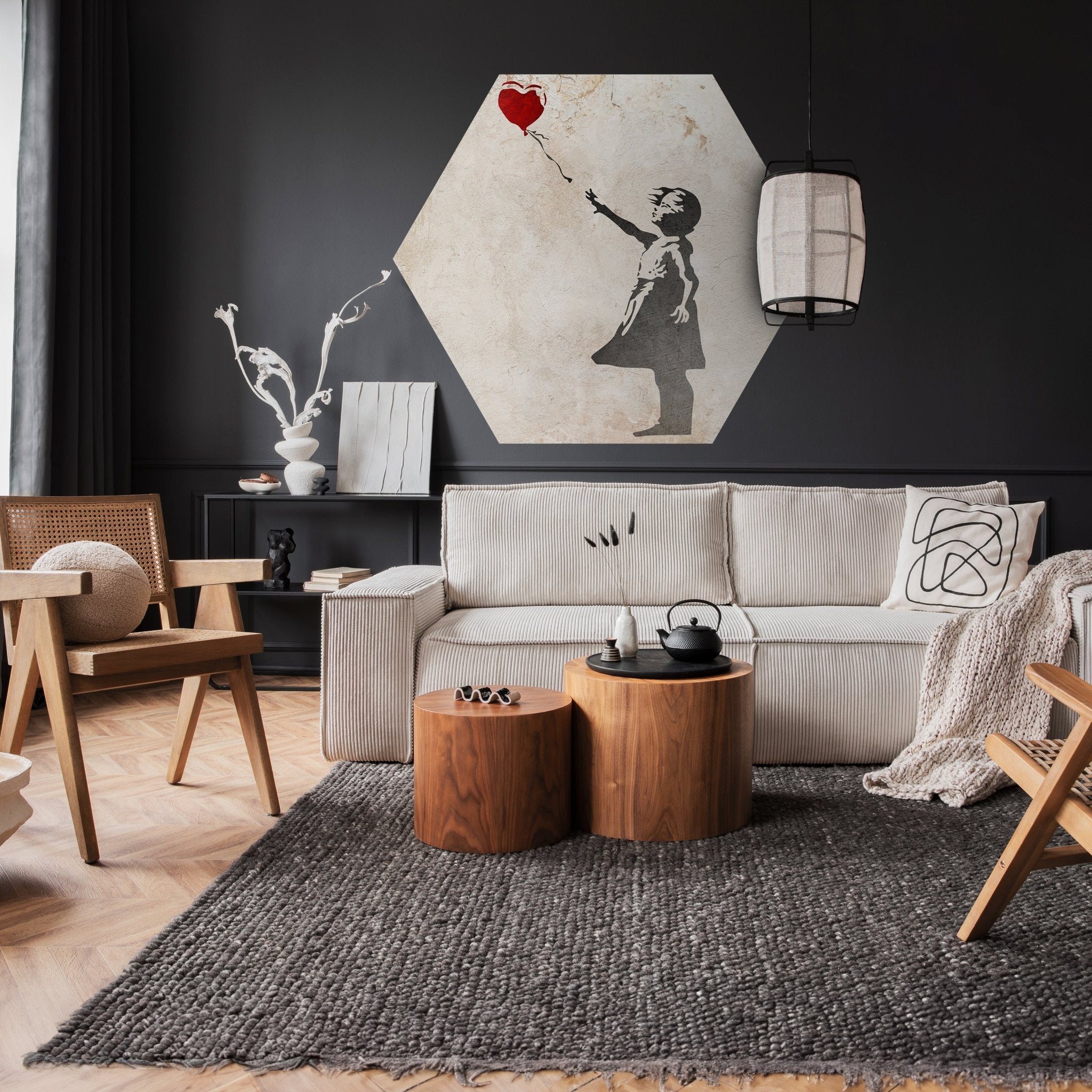 Hexagon-Fototapete Banksy Street Art M0074 - Bild 2 Hexagon-Fototapete Banksy Street Art M0074 - Bild 2