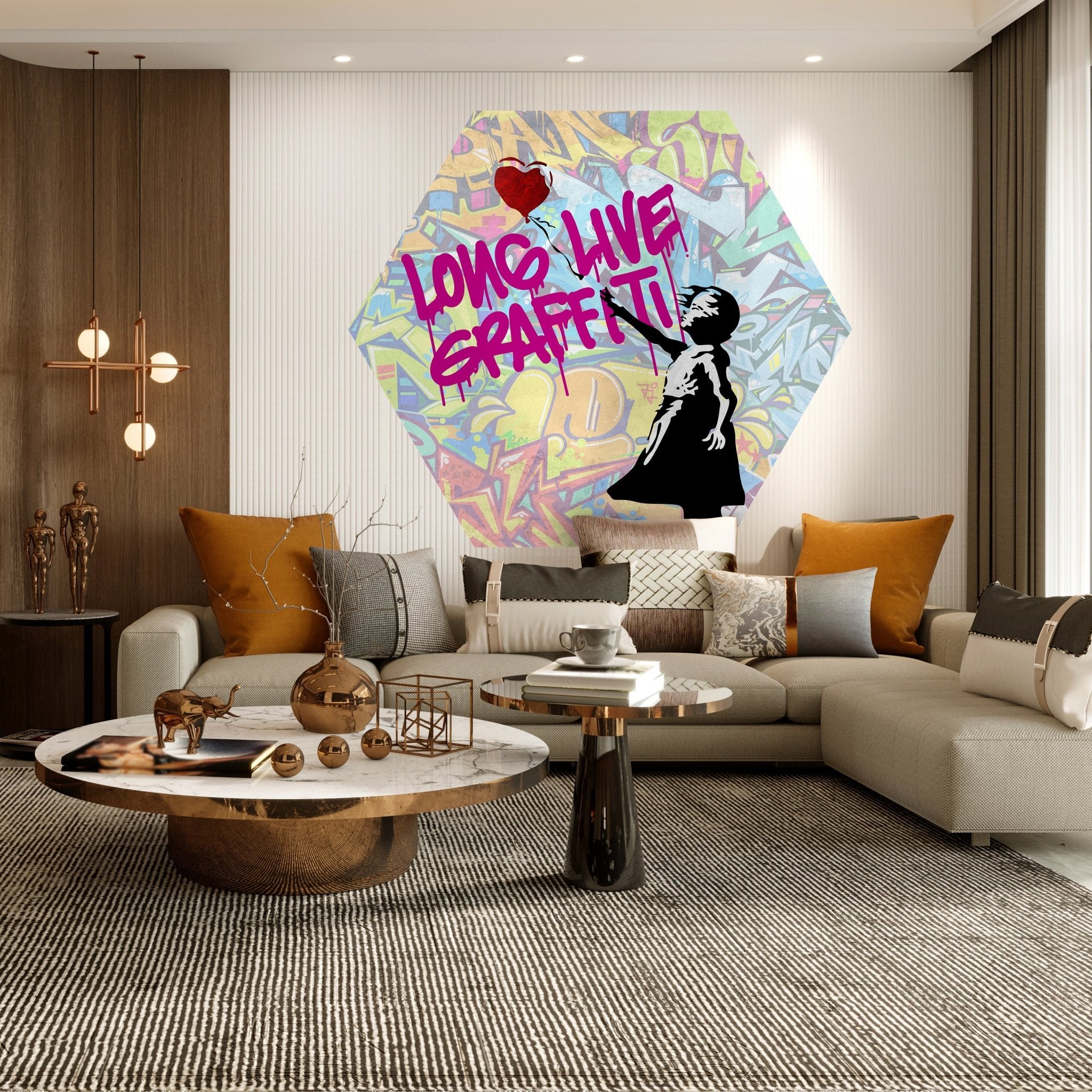 Hexagon-Fototapete Banksy Street Art M0075 - Bild 3 Hexagon-Fototapete Banksy Street Art M0075 - Bild 3