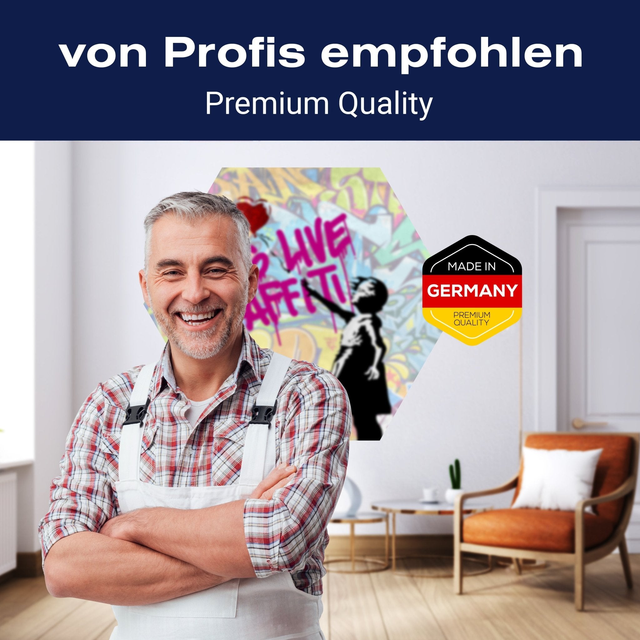 Hexagon-Fototapete Banksy Street Art M0075 - Bild 5 Hexagon-Fototapete Banksy Street Art M0075 - Bild 5