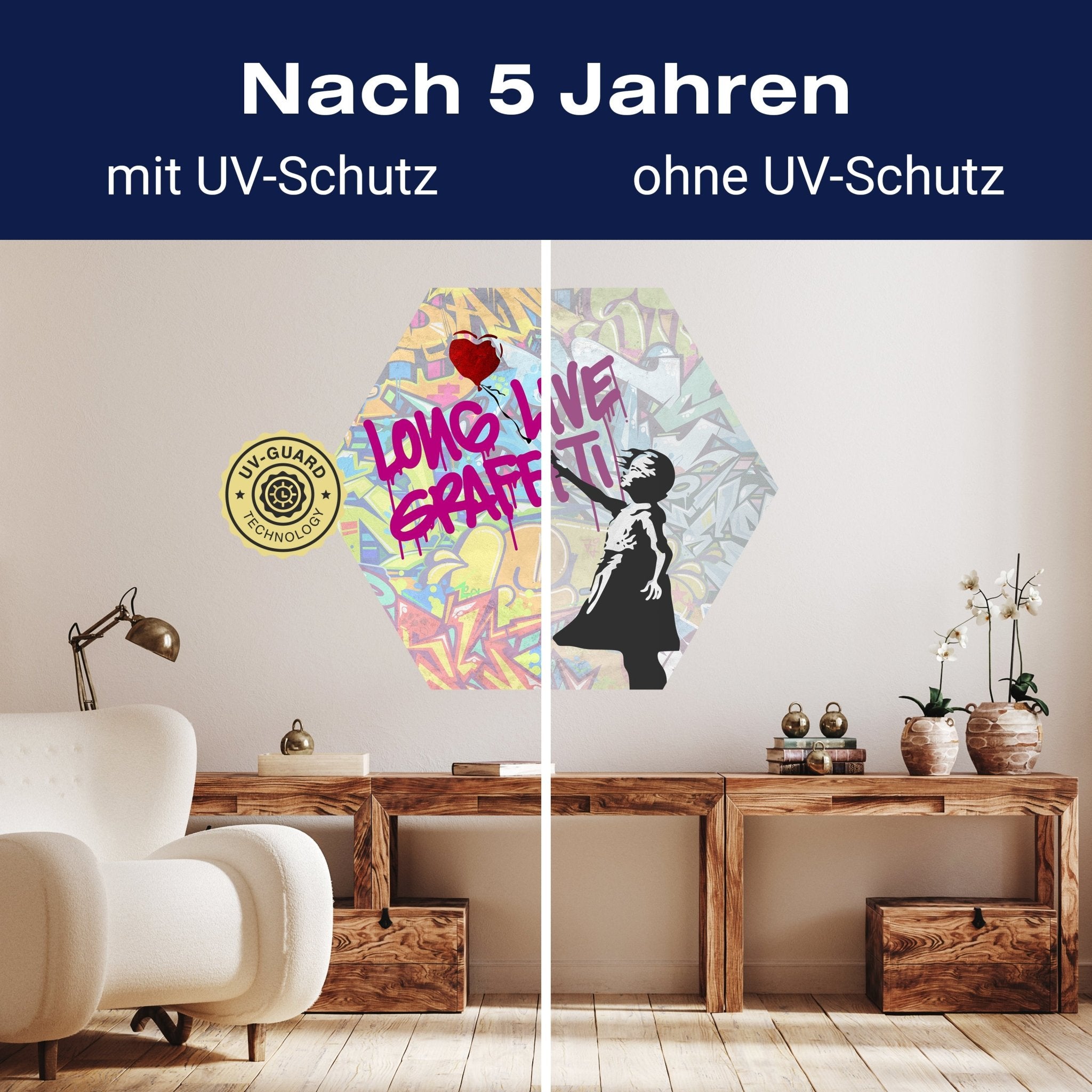 Hexagon-Fototapete Banksy Street Art M0075 - Bild 9 Hexagon-Fototapete Banksy Street Art M0075 - Bild 9