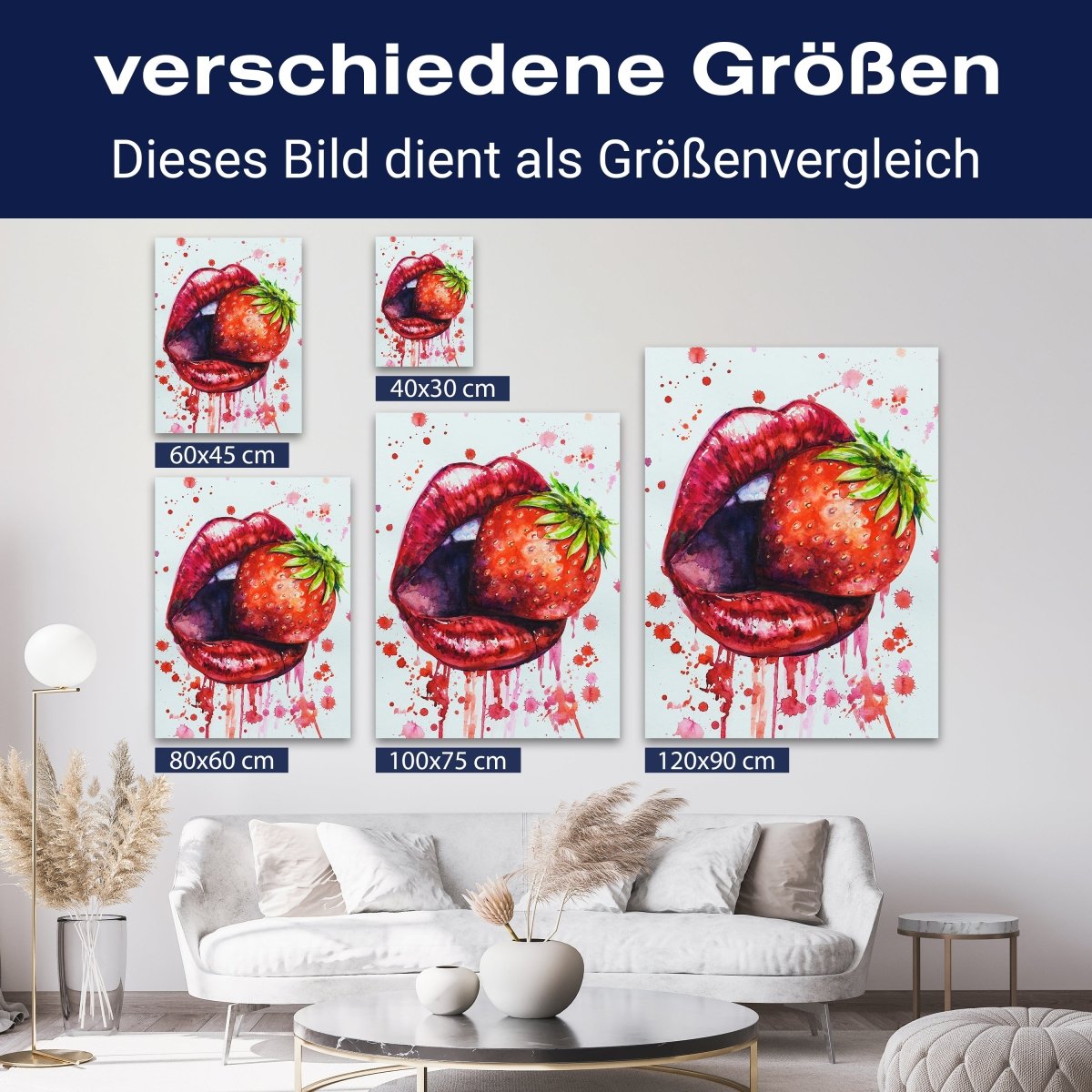 Leinwandbild Frauen Lippen M0075 kaufen - Bild 8 Leinwandbild Frauen Lippen M0075 kaufen - Bild 8