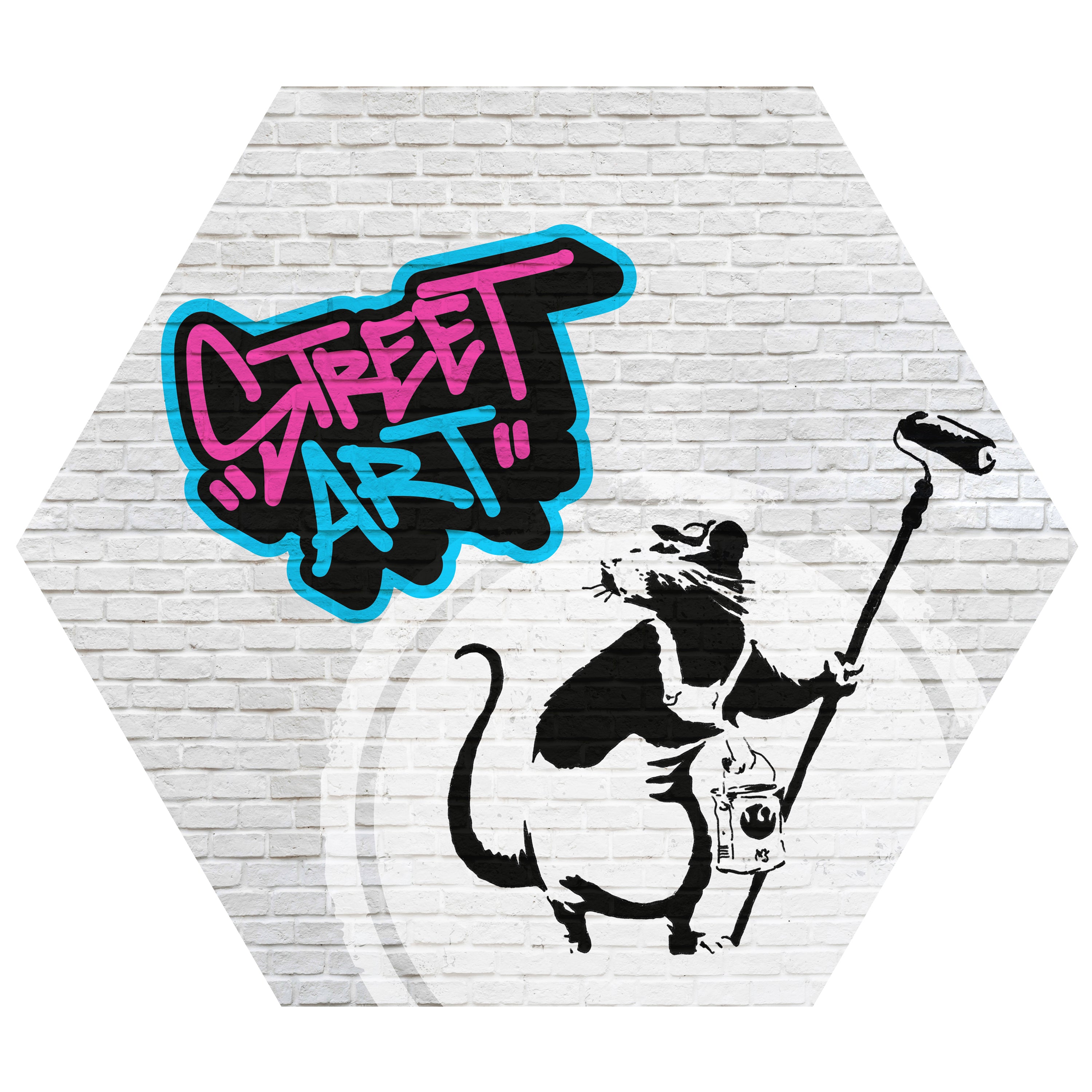 Hexagon-Fototapete Banksy Street Art M0076 - Bild 11 Hexagon-Fototapete Banksy Street Art M0076 - Bild 11