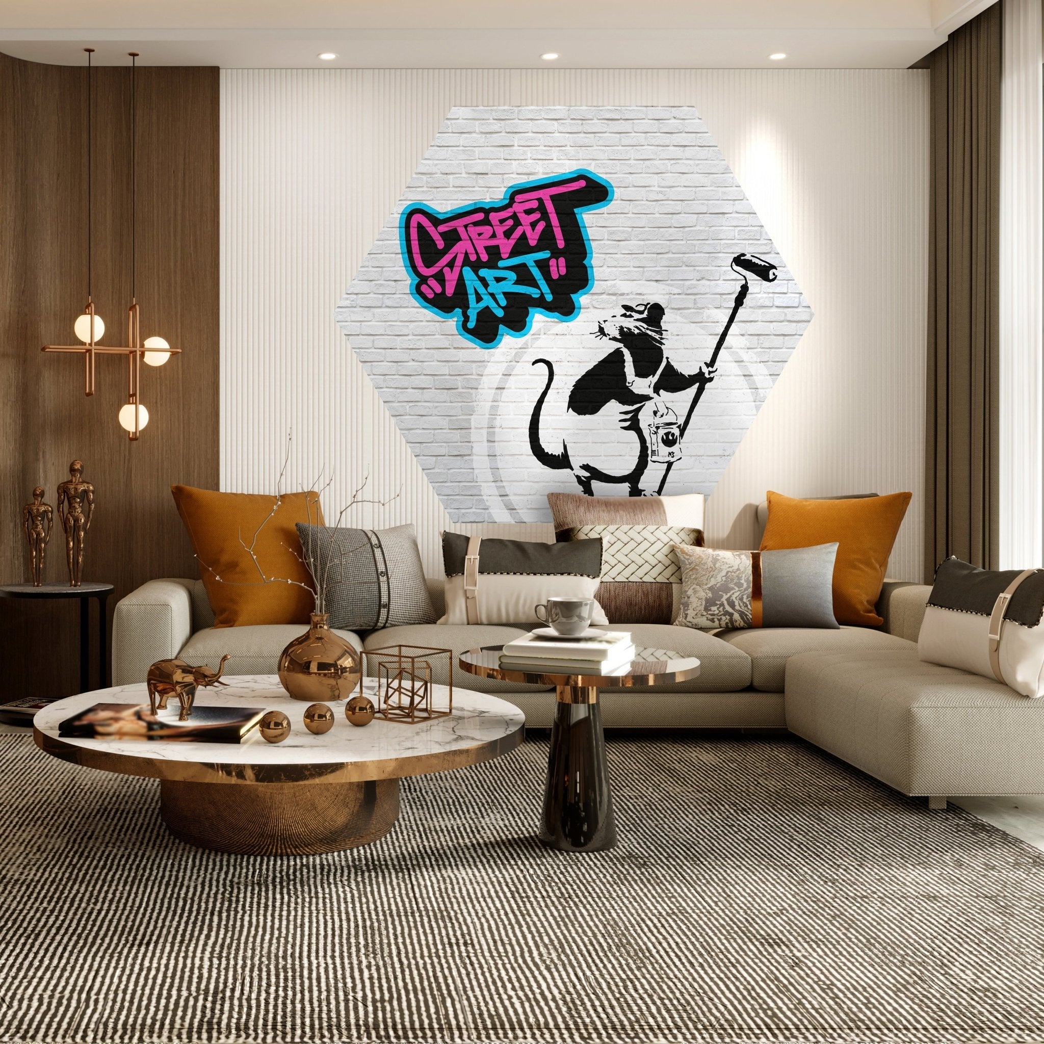 Hexagon-Fototapete Banksy Street Art M0076 - Bild 3 Hexagon-Fototapete Banksy Street Art M0076 - Bild 3