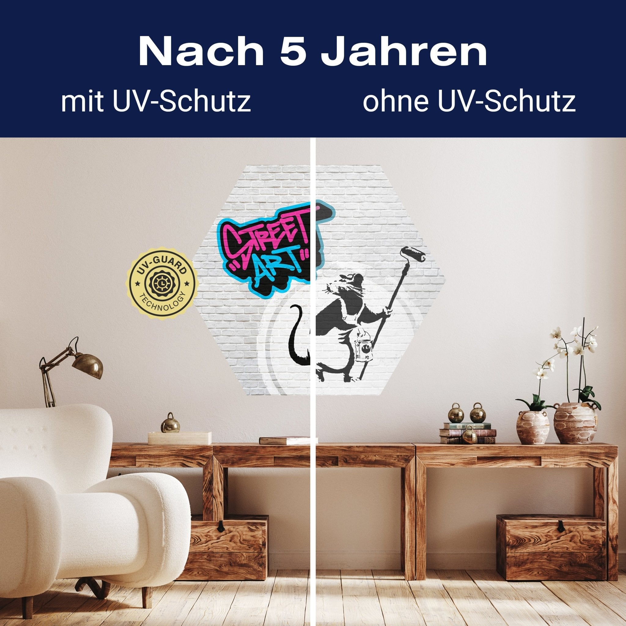 Hexagon-Fototapete Banksy Street Art M0076 - Bild 9 Hexagon-Fototapete Banksy Street Art M0076 - Bild 9