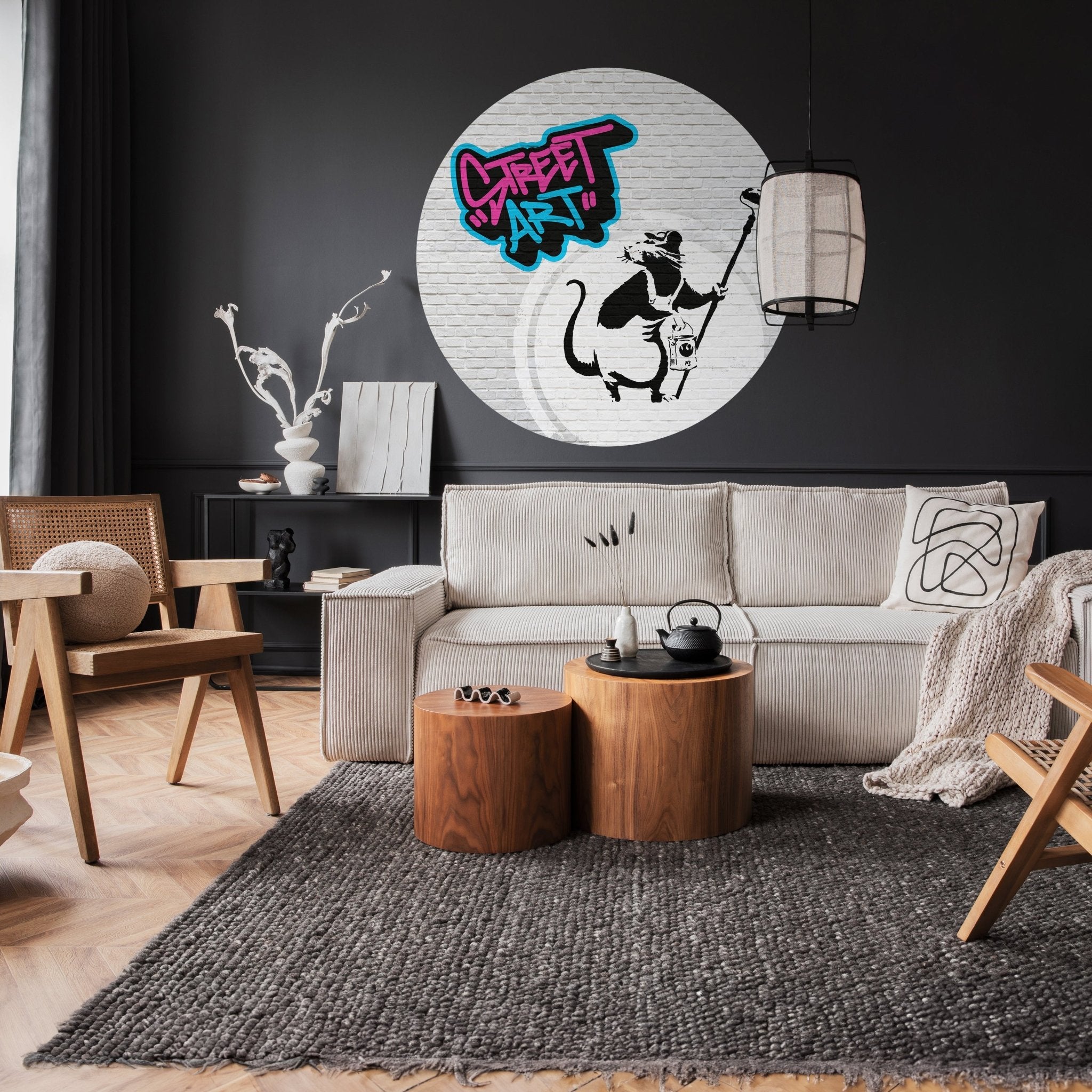 Runde Fototapete Banksy Street Art M0076 - Bild 2 Runde Fototapete Banksy Street Art M0076 - Bild 2
