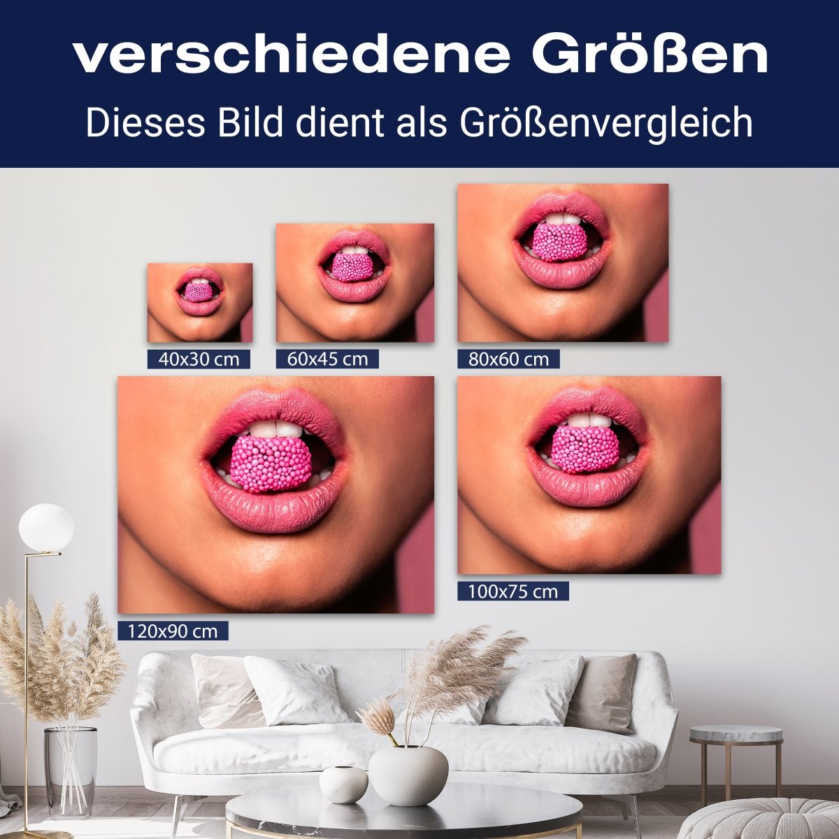 Leinwandbild Frauen Lippen M0080 kaufen - Bild 8 Leinwandbild Frauen Lippen M0080 kaufen - Bild 8