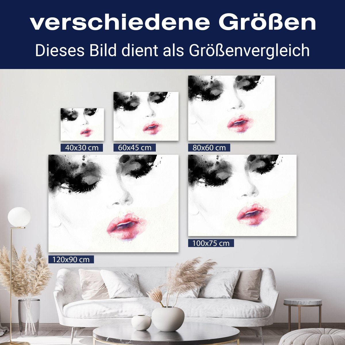Leinwandbild Frauen Lippen M0082 kaufen - Bild 8 Leinwandbild Frauen Lippen M0082 kaufen - Bild 8
