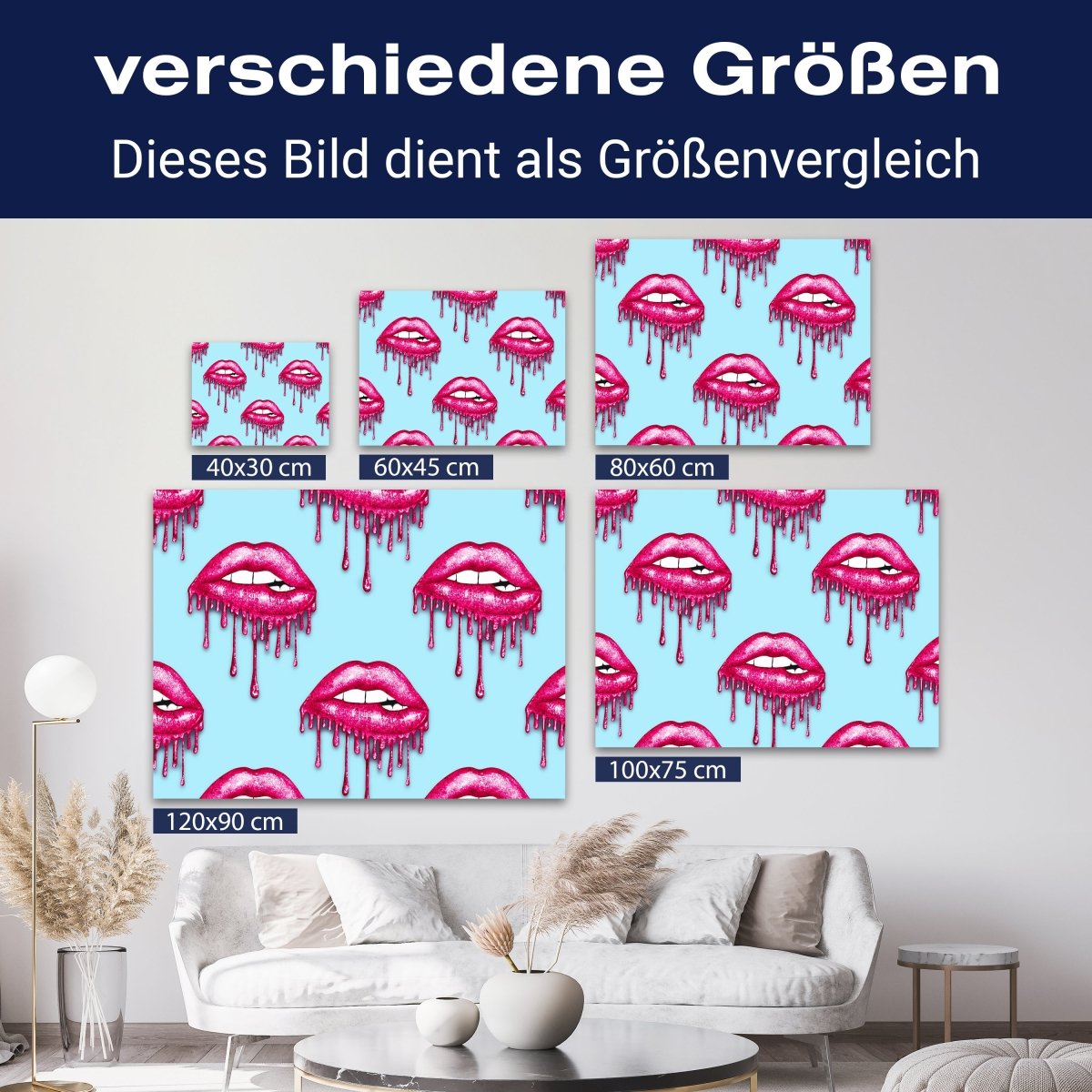 Leinwandbild Frauen Lippen M0088 kaufen - Bild 8 Leinwandbild Frauen Lippen M0088 kaufen - Bild 8