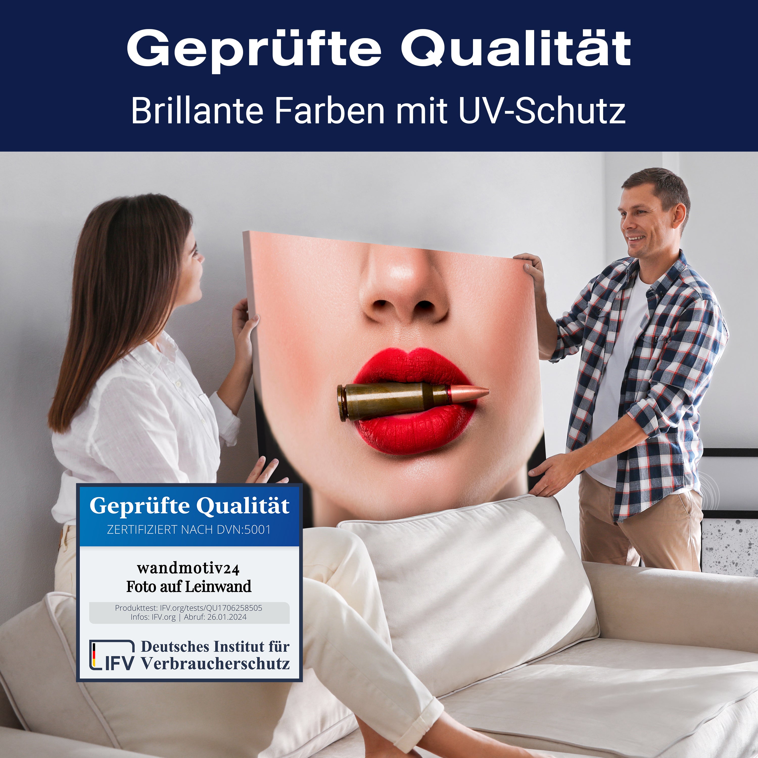 Leinwandbild Frauen Lippen M0089 kaufen - Bild 4 Leinwandbild Frauen Lippen M0089 kaufen - Bild 4