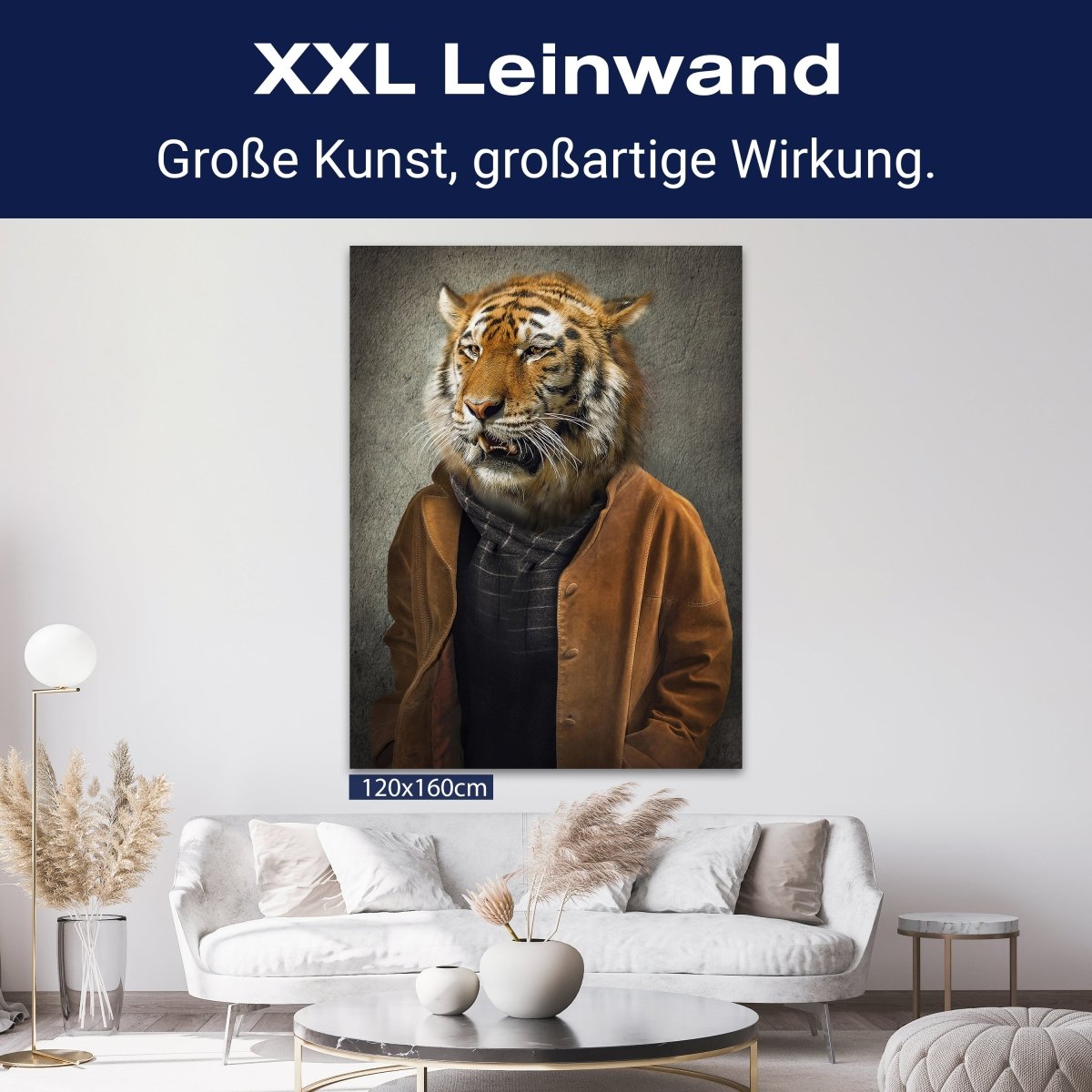 Leinwandbild Tiere, Hochformat, Casual Tiger M0093 kaufen - Bild 9 Leinwandbild Tiere, Hochformat, Casual Tiger M0093 kaufen - Bild 9