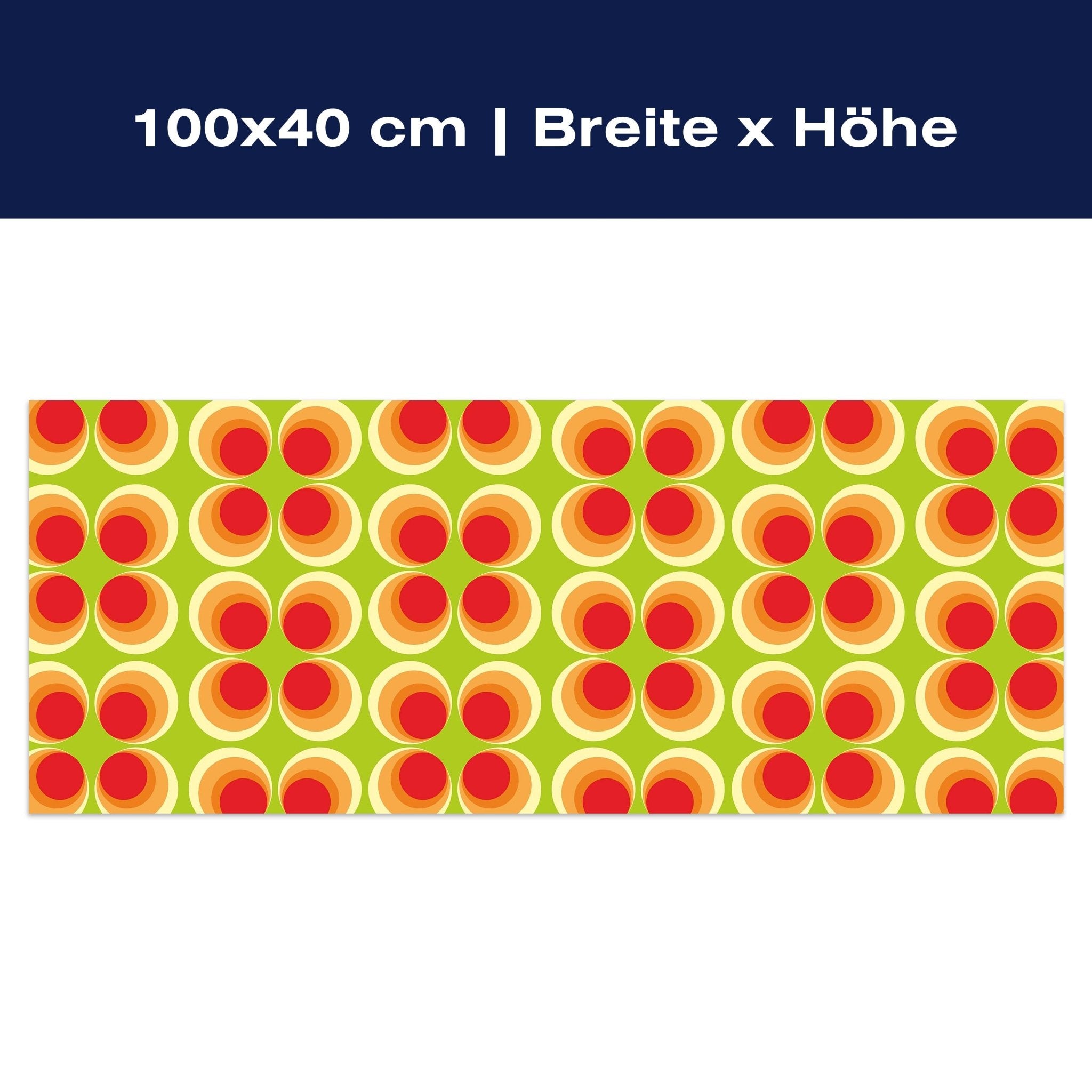 Leinwandbild Retrokreise Orange Muster M0098 Leinwandbild Retrokreise Orange Muster M0098