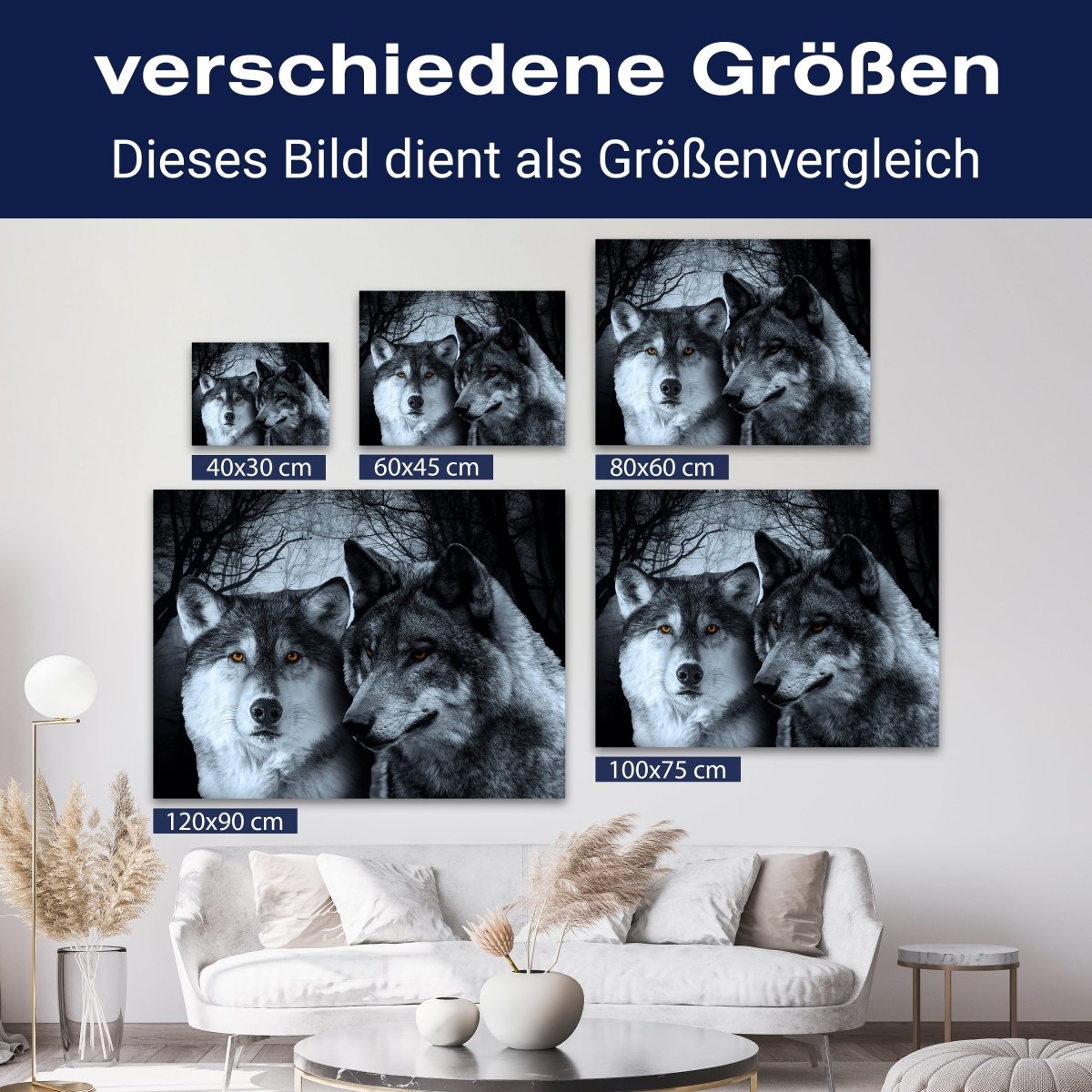 Leinwandbild Tiere, Querformat, Wölfe M0102 kaufen - Bild 8 Leinwandbild Tiere, Querformat, Wölfe M0102 kaufen - Bild 8