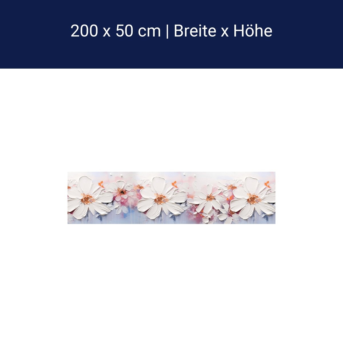 Panorama-Fototapete gemalte Blumen M0108 Panorama-Fototapete gemalte Blumen M0108