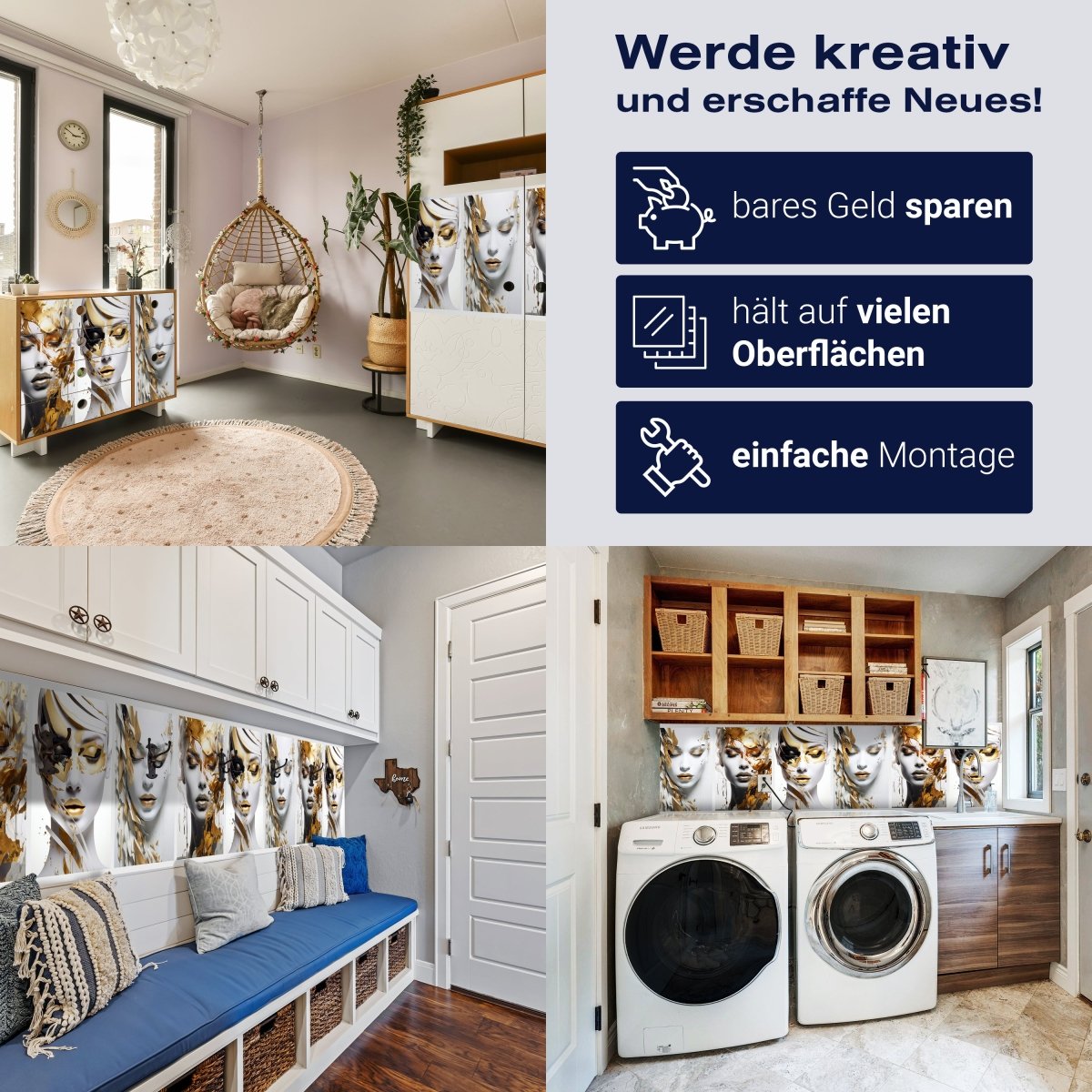 Panorama-Fototapete Frauen Gesichter M0110 - Bild 7 Panorama-Fototapete Frauen Gesichter M0110 - Bild 7