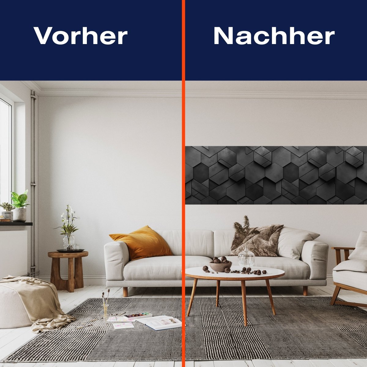 Panorama-Fototapete Graue Waben M0114 - Bild 3 Panorama-Fototapete Graue Waben M0114 - Bild 3