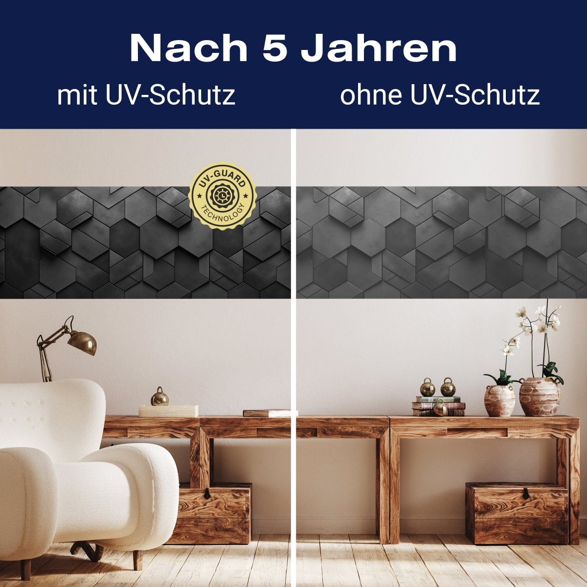 Panorama-Fototapete Graue Waben M0114 - Bild 9 Panorama-Fototapete Graue Waben M0114 - Bild 9