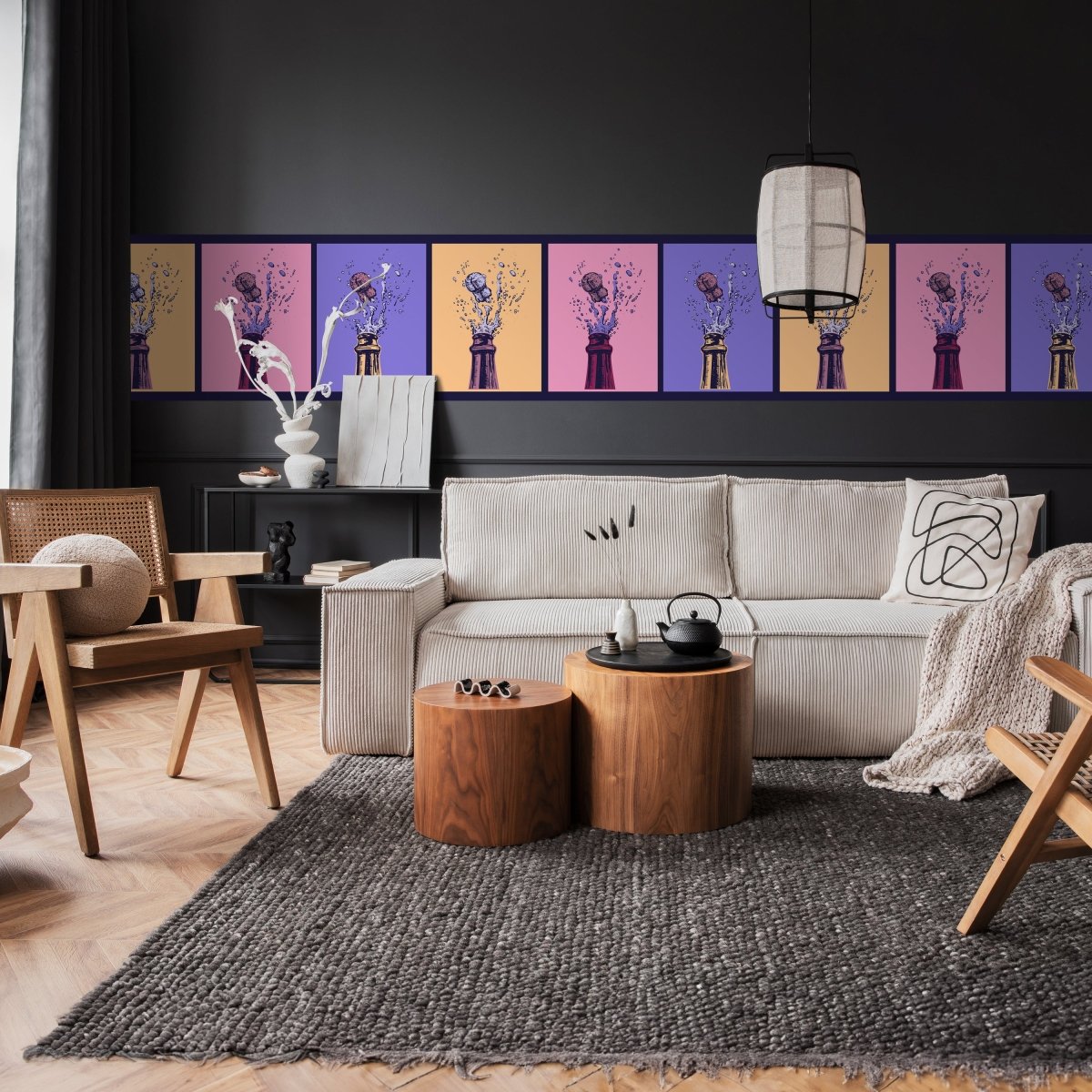 Panorama-Fototapete Sektflaschen M0117 - Bild 2 Panorama-Fototapete Sektflaschen M0117 - Bild 2