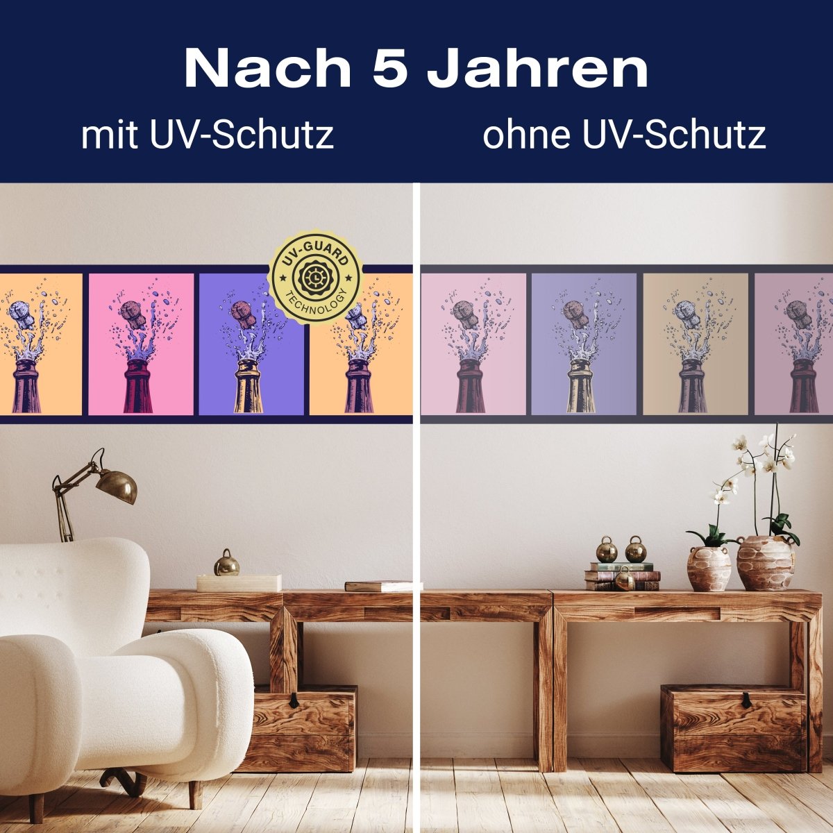 Panorama-Fototapete Sektflaschen M0117 - Bild 9 Panorama-Fototapete Sektflaschen M0117 - Bild 9