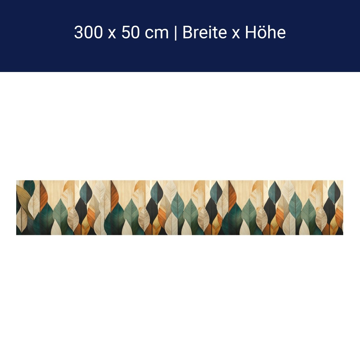 Panorama-Fototapete Blätter aus Holz M0118 Panorama-Fototapete Blätter aus Holz M0118