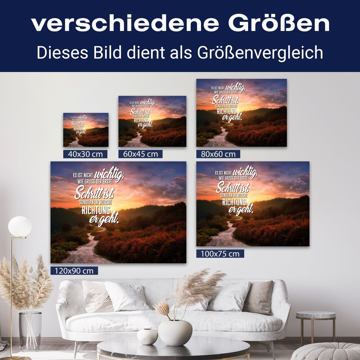 Leinwandbild Motivation, Querformat, der erste Schritt M0120 kaufen - Bild 8 Leinwandbild Motivation, Querformat, der erste Schritt M0120 kaufen - Bild 8