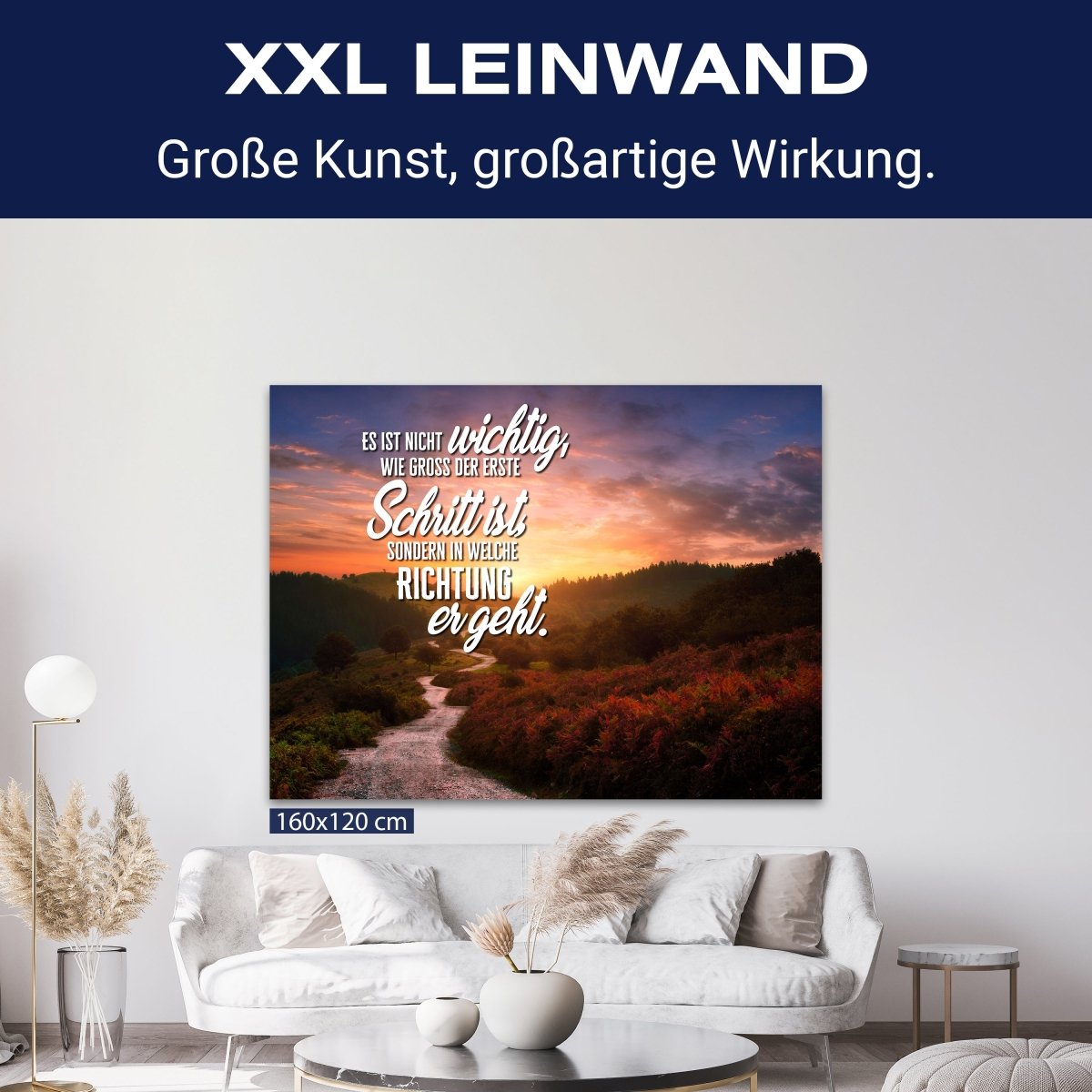 Leinwandbild Motivation, Querformat, der erste Schritt M0120 kaufen - Bild 9 Leinwandbild Motivation, Querformat, der erste Schritt M0120 kaufen - Bild 9