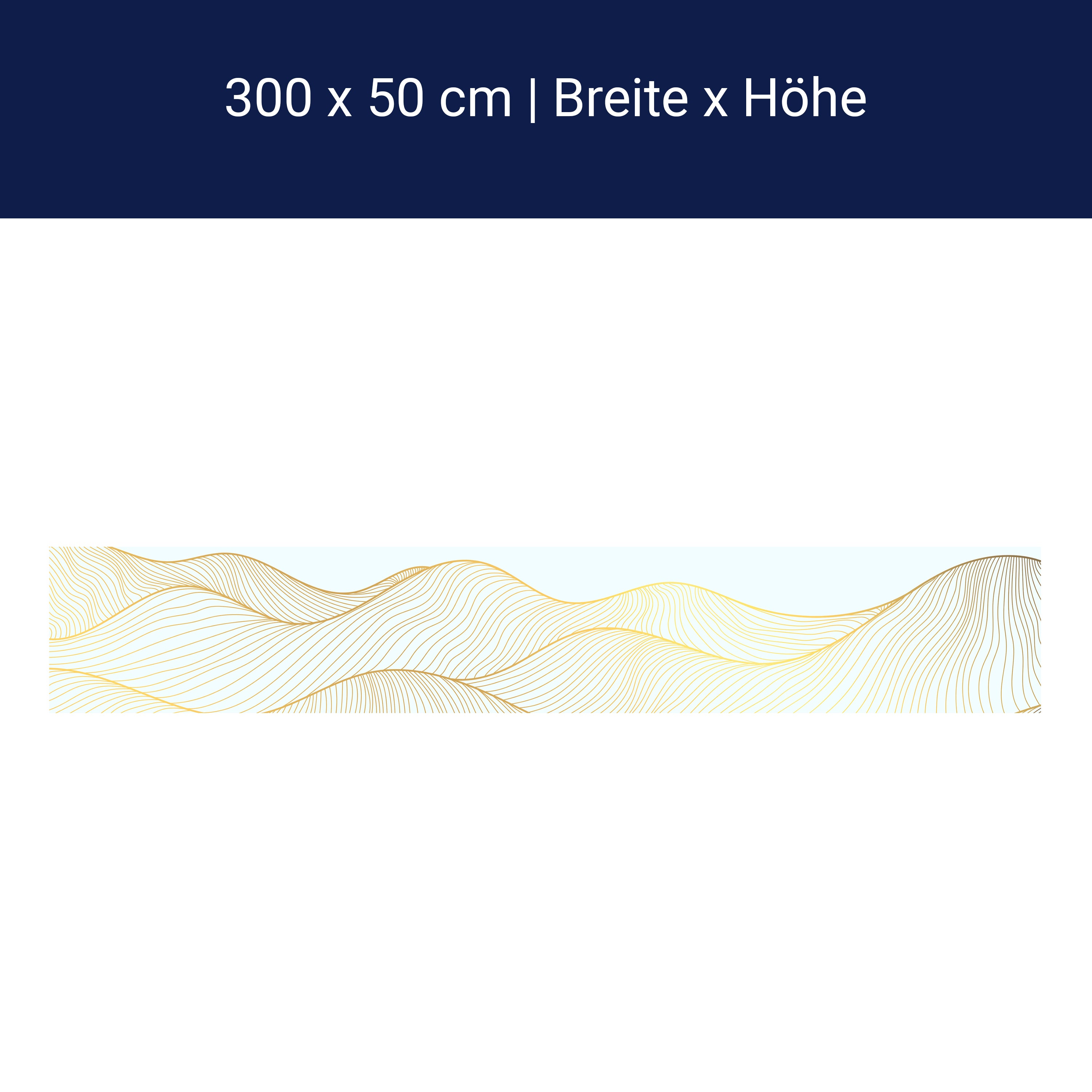 Panorama-Fototapete Goldene Wellen M0121 Panorama-Fototapete Goldene Wellen M0121