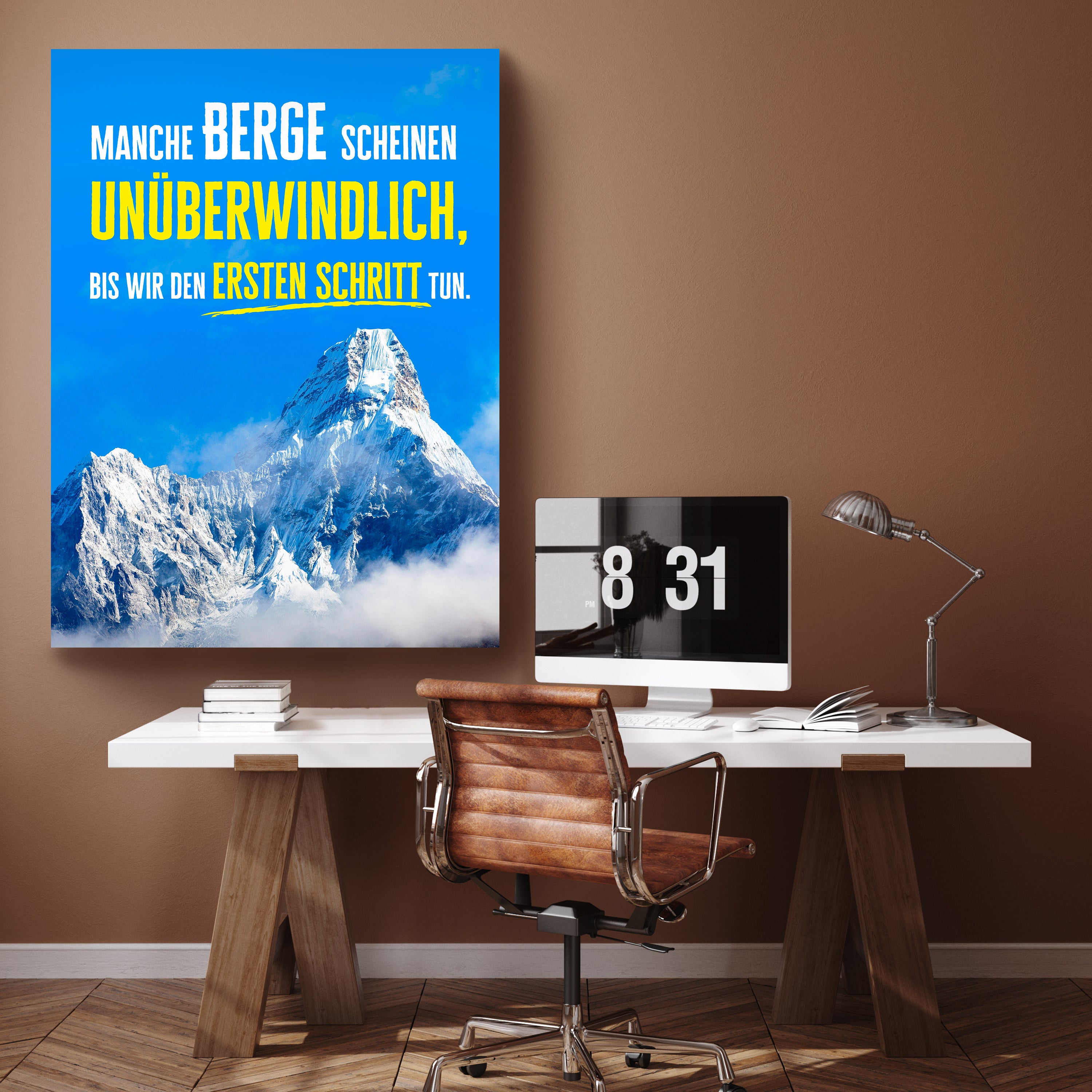 Leinwandbild Motivation, Hochformat, Berge unüberwindlich M0123 kaufen - Bild 2 Leinwandbild Motivation, Hochformat, Berge unüberwindlich M0123 kaufen - Bild 2