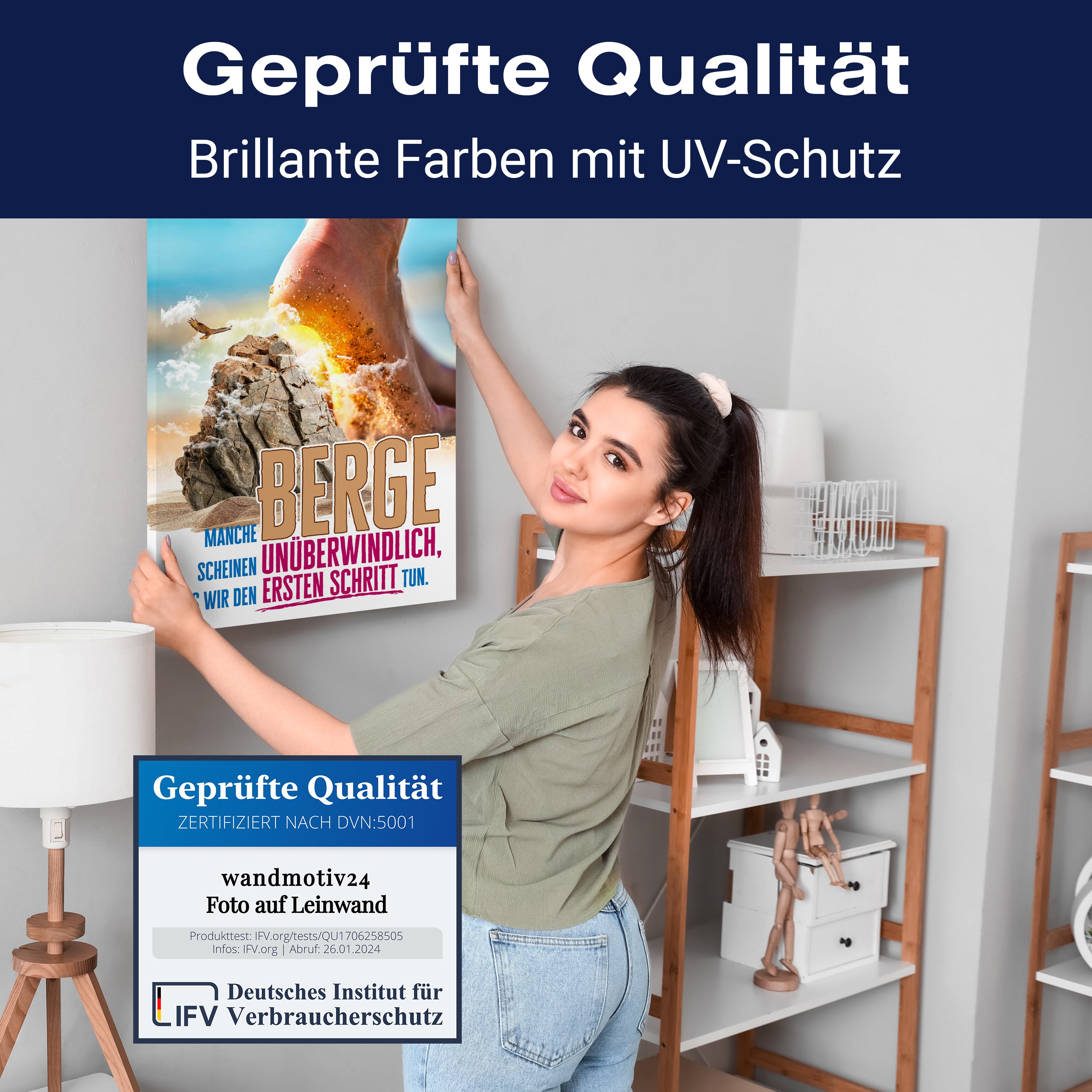 Leinwandbild Motivation, Hochformat, manche Berge M0124 kaufen - Bild 4 Leinwandbild Motivation, Hochformat, manche Berge M0124 kaufen - Bild 4