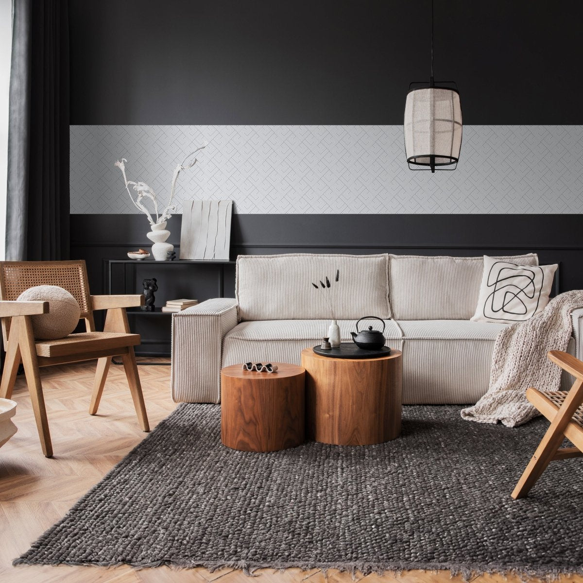 Panorama-Fototapete Graues Muster M0124 - Bild 2 Panorama-Fototapete Graues Muster M0124 - Bild 2