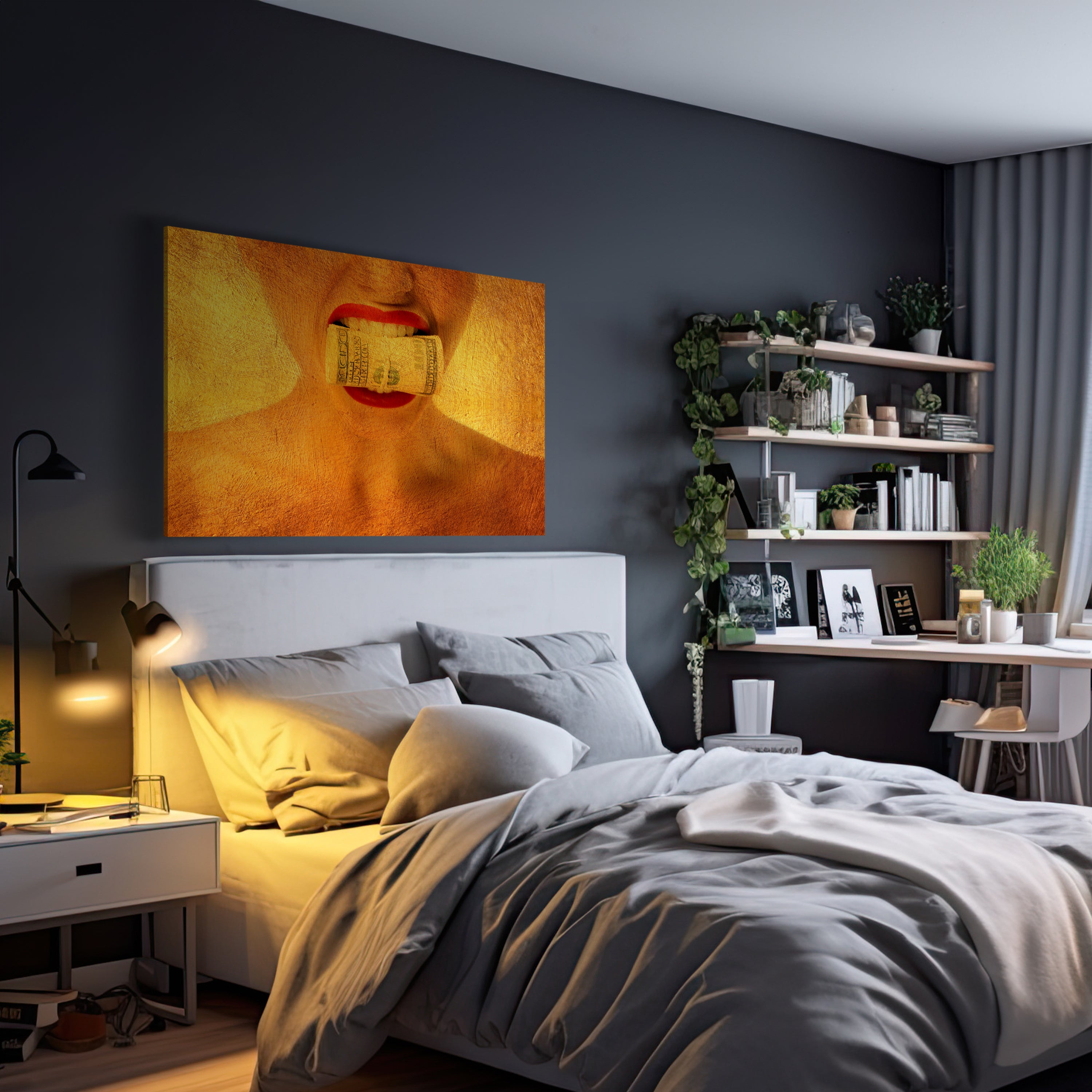 Leinwandbild Motivation, Querformat, Frau Geld Gold M0130 kaufen - Bild 3 Leinwandbild Motivation, Querformat, Frau Geld Gold M0130 kaufen - Bild 3