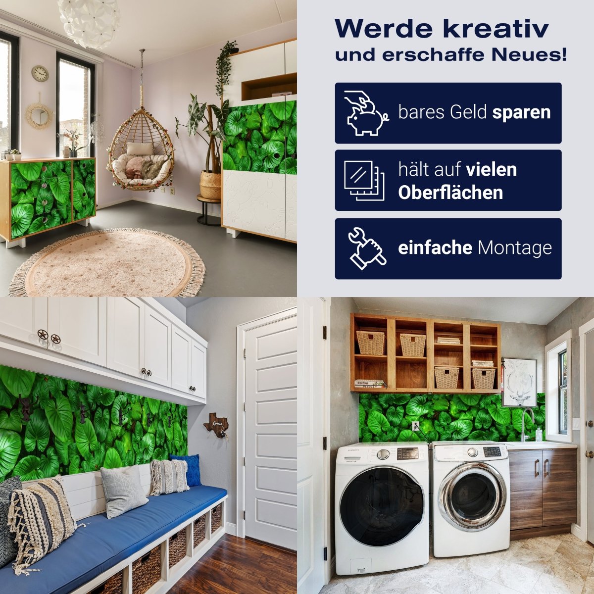 Panorama-Fototapete Grüne Blätter M0130 - Bild 7 Panorama-Fototapete Grüne Blätter M0130 - Bild 7