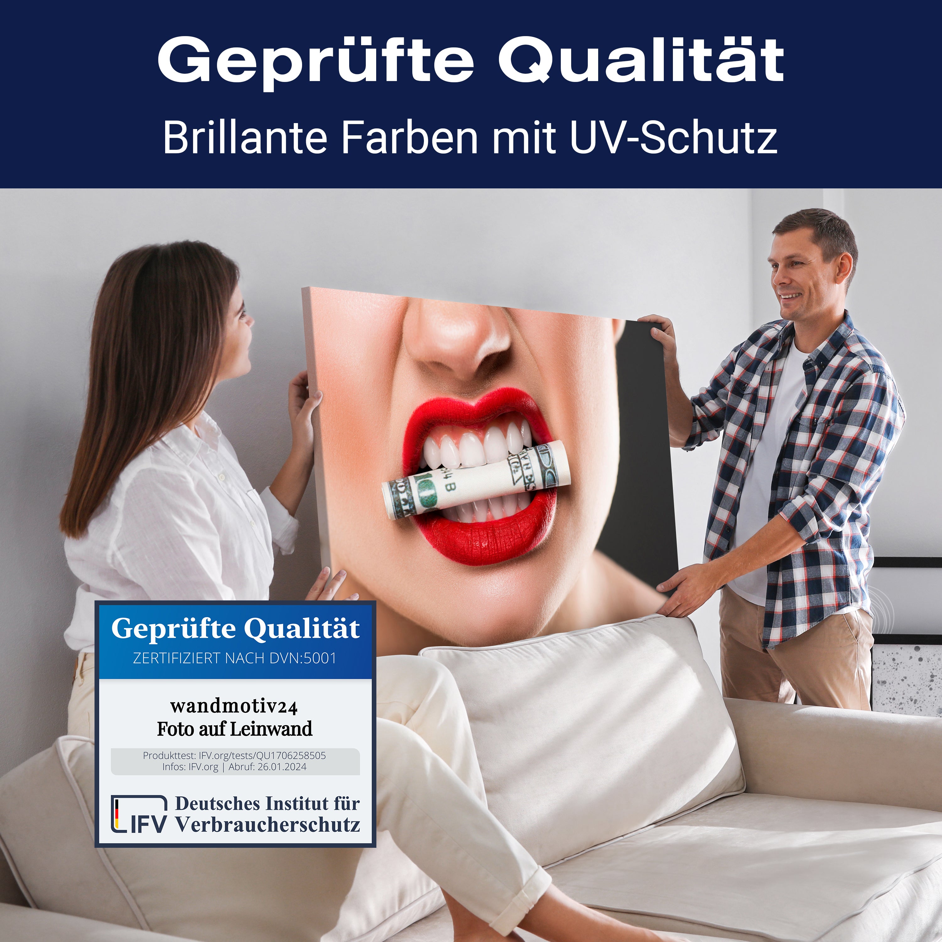 Leinwandbild Motivation, Querformat, Frau Geld Biss M0131 kaufen - Bild 4 Leinwandbild Motivation, Querformat, Frau Geld Biss M0131 kaufen - Bild 4