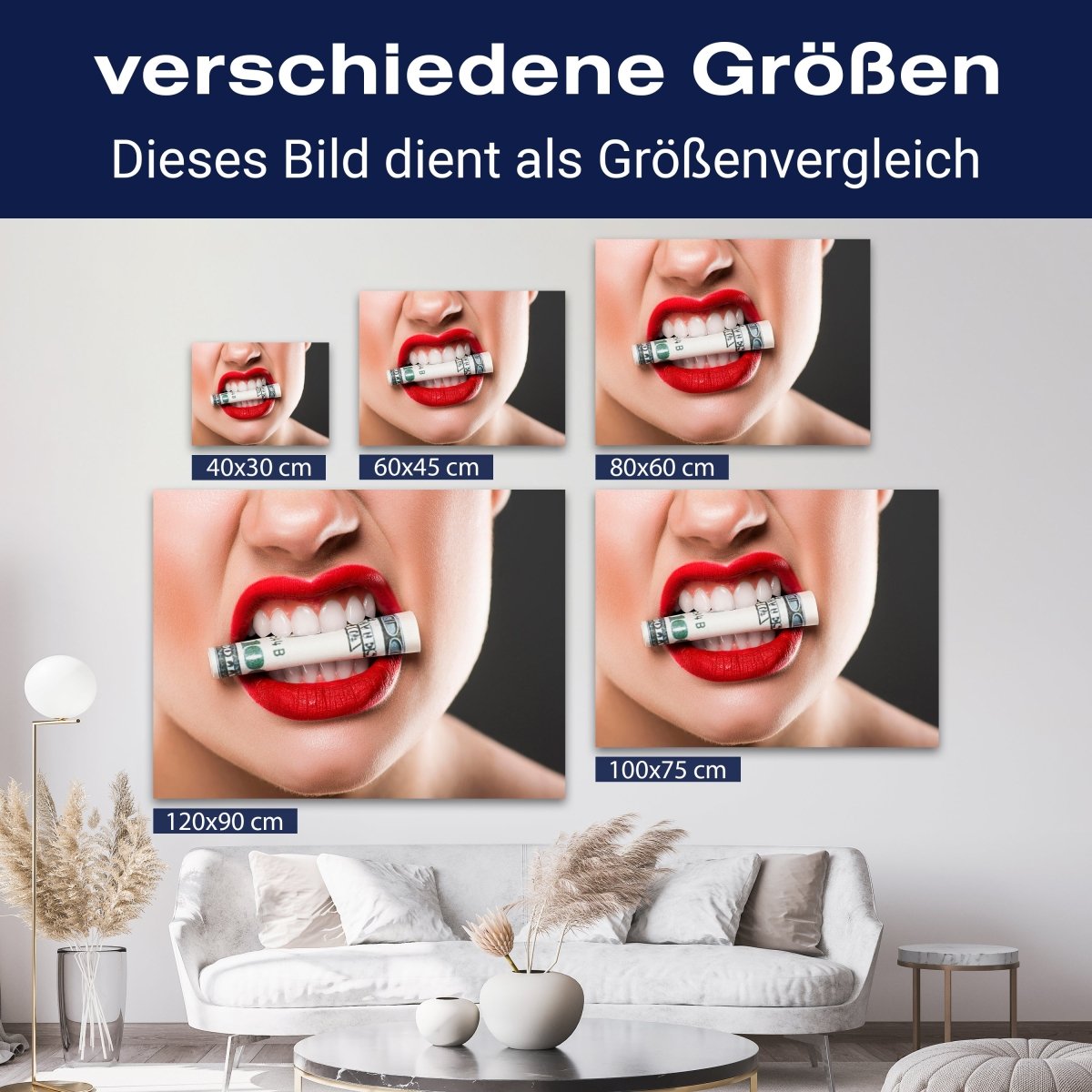 Leinwandbild Motivation, Querformat, Frau Geld Biss M0131 kaufen - Bild 8 Leinwandbild Motivation, Querformat, Frau Geld Biss M0131 kaufen - Bild 8