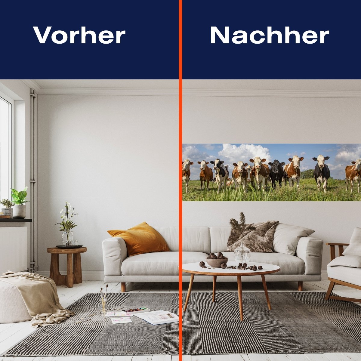 Panorama-Fototapete Kühe auf der Weide M0131 - Bild 3 Panorama-Fototapete Kühe auf der Weide M0131 - Bild 3