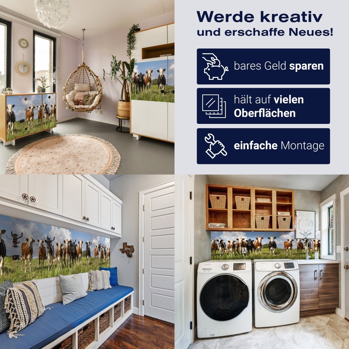 Panorama-Fototapete Kühe auf der Weide M0131 - Bild 7 Panorama-Fototapete Kühe auf der Weide M0131 - Bild 7