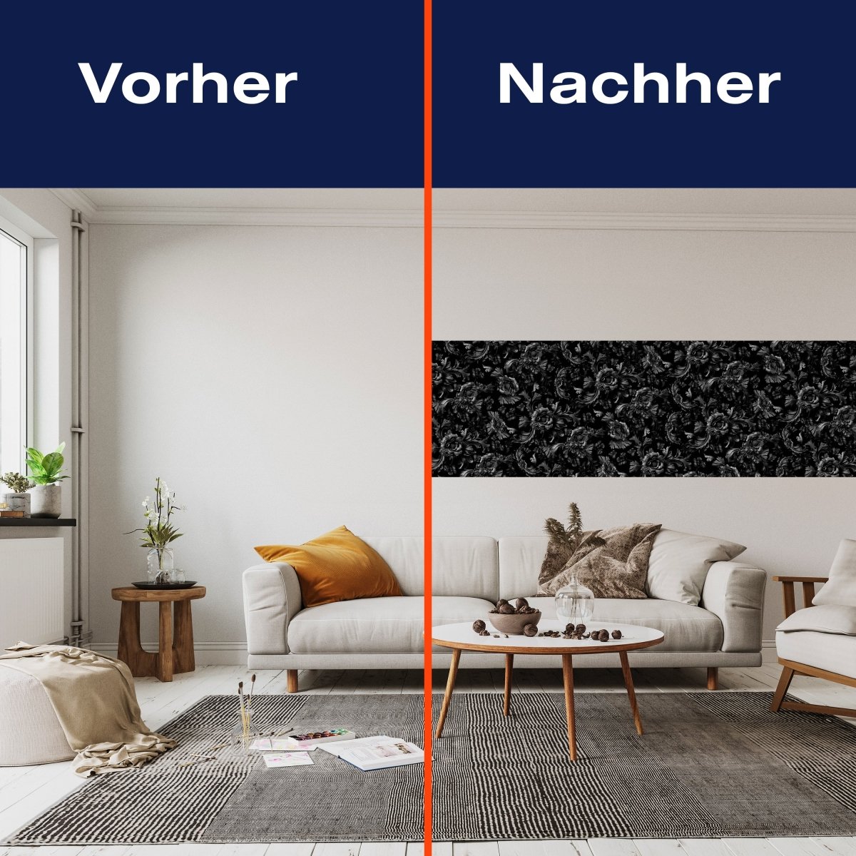 Panorama-Fototapete Blumen Ornamente M0139 - Bild 3 Panorama-Fototapete Blumen Ornamente M0139 - Bild 3