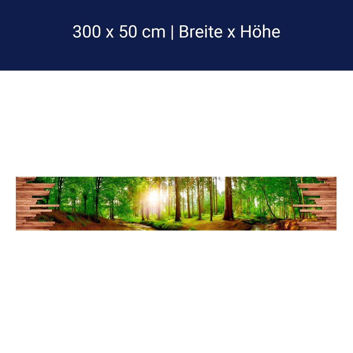Panorama-Fototapete Wald Aussicht M0140 Panorama-Fototapete Wald Aussicht M0140