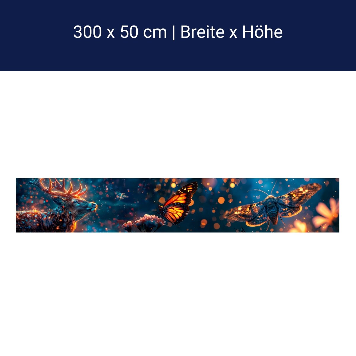 Panorama-Fototapete Leuchtende Tiere M0141 Panorama-Fototapete Leuchtende Tiere M0141
