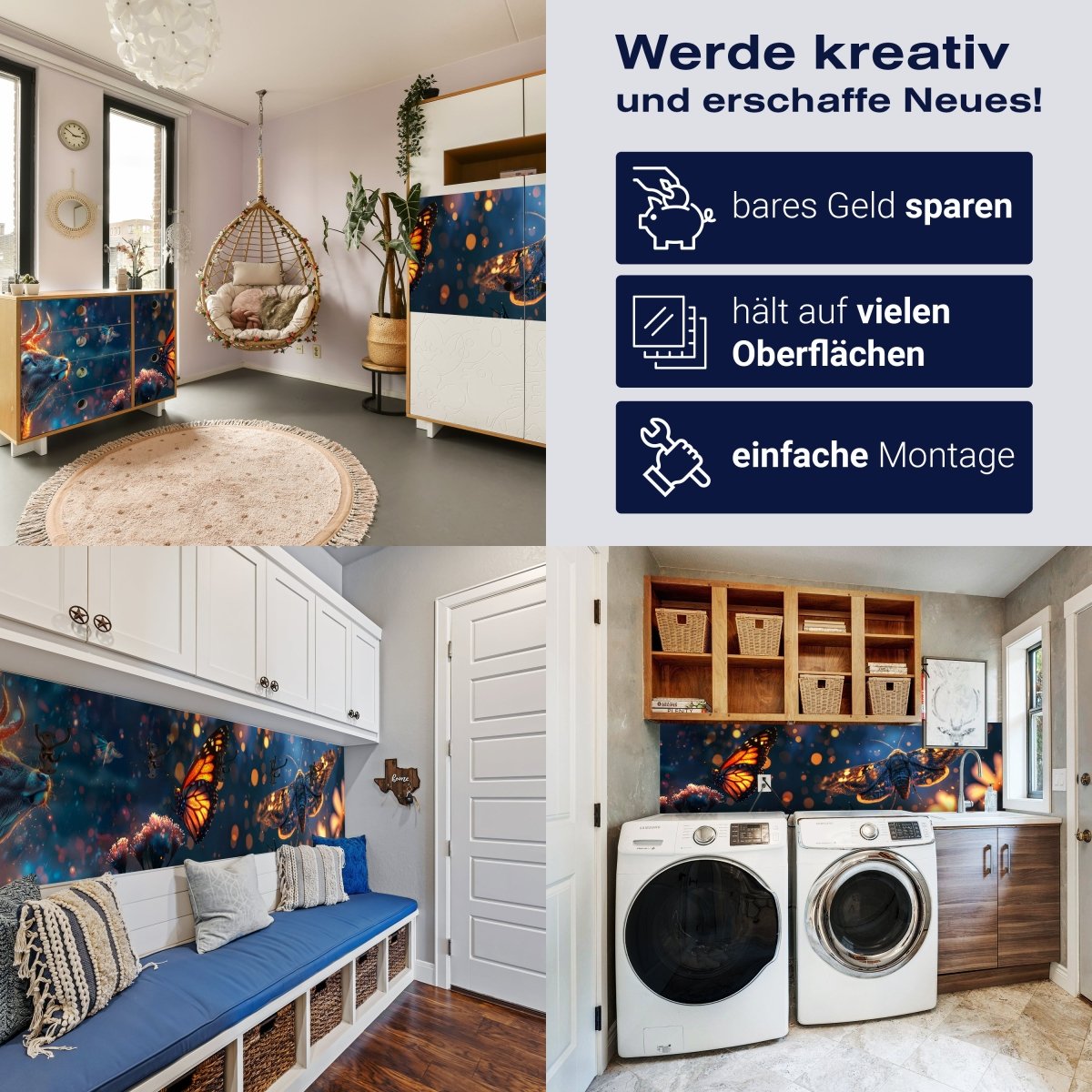 Panorama-Fototapete Leuchtende Tiere M0141 - Bild 7 Panorama-Fototapete Leuchtende Tiere M0141 - Bild 7